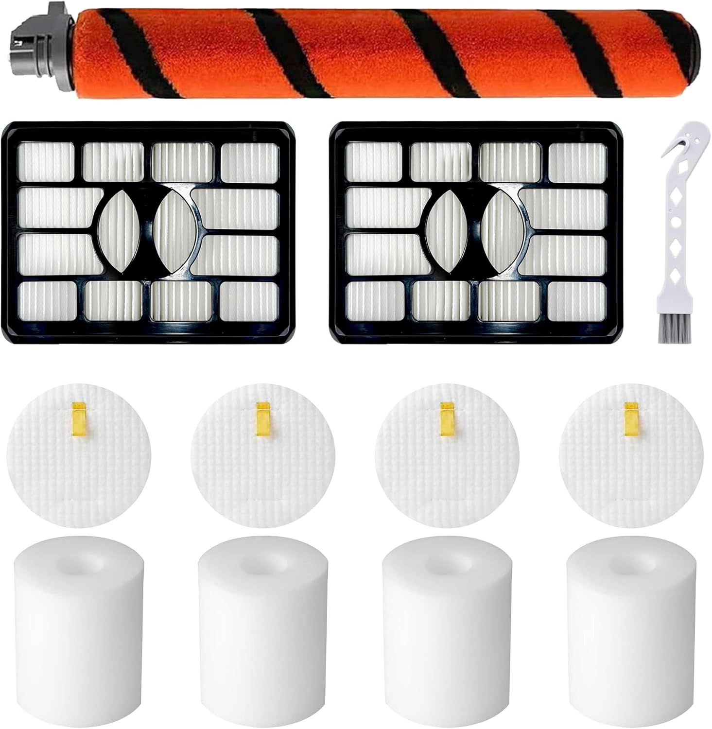 Hepa oam & elt ilter Brushroll Replacement Kit or Shark Rotator Proessional Lit-away DuoClean Vacuum ZU780 ZU782 ZU785, Replaces Part # 1395C831 & X500 & Xh500 - Image 1