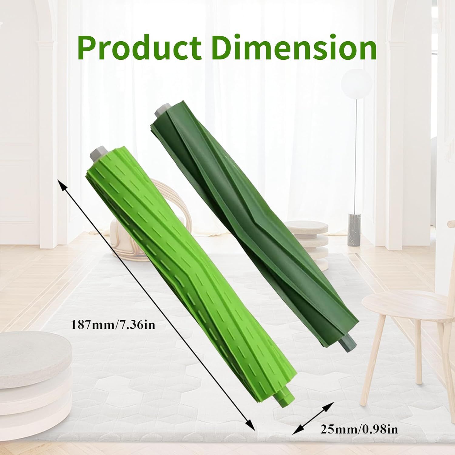 Dual Multi-Surace Rubber Roller Brushes Replacement Parts Compatible with Irobot Roomba I E & J Series I1+ I7 I3+ I4+ I6+ I7+ I8+ J5 J5+ j6 J6+ J7 J7+ J8 J8+ J9+ E5 E6 Vacuum Accessories - Image 3