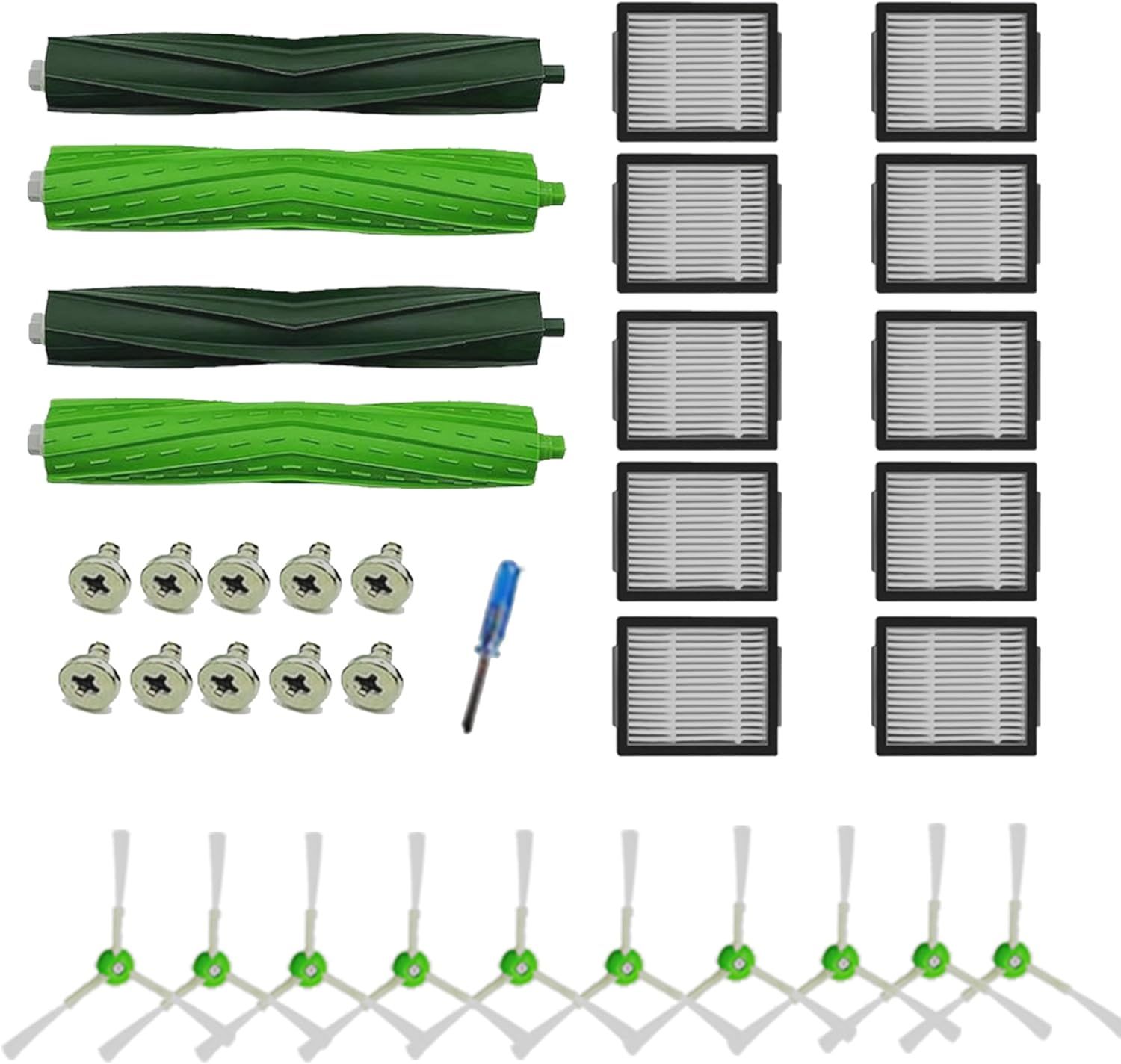 Replacement Parts Main Brushes HEPA ilters & Side Brushes Compatible with iRobot Roomba J7+ Combo, Combo J9+,Combo 10 MAX Vacuum Accessories - Image 1