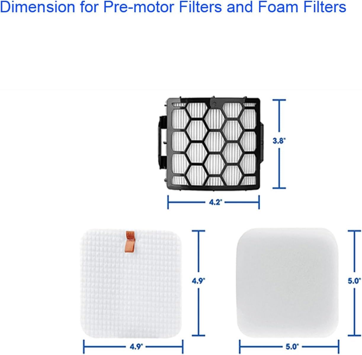 Brushroll & Hepa oam ilters Compatible with Shark Rotator Duo Clean Powerins LA500 LA500WM LA502 LA502NP Vacuum,Compares to Parts # 1483C200 XH320 & XK320 - Image 2