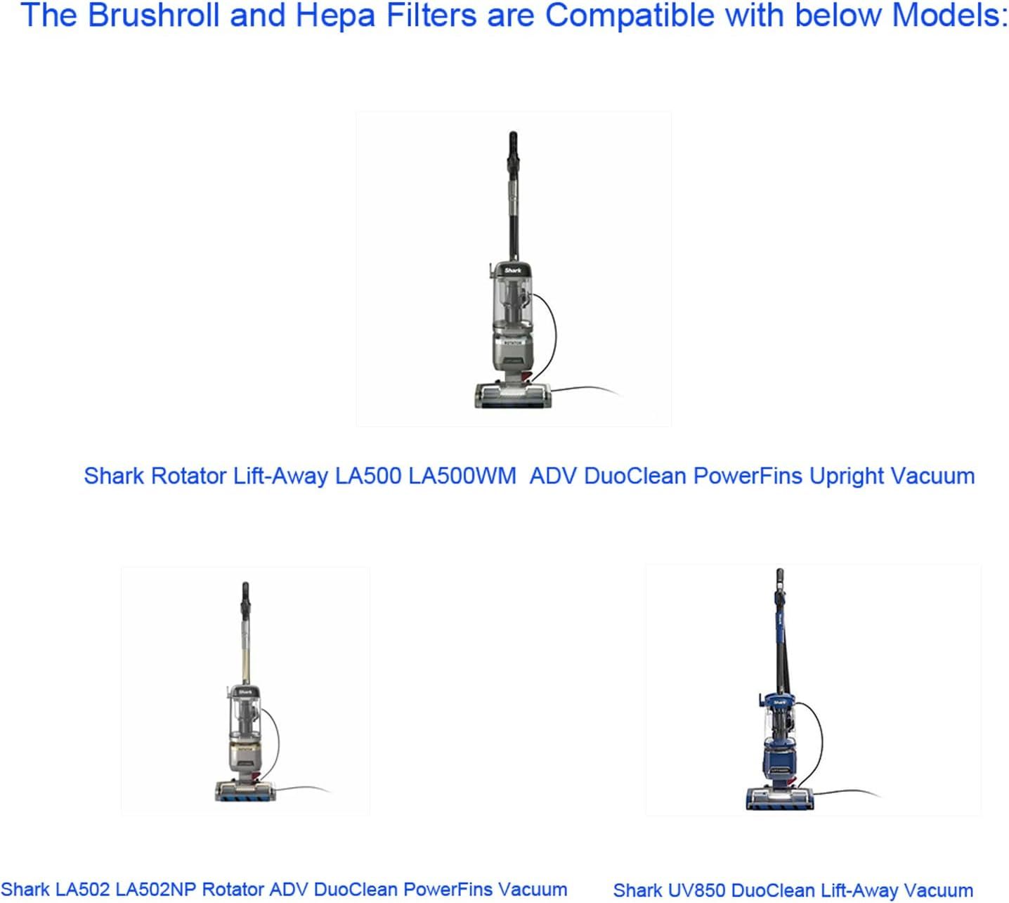 Brushroll & Hepa oam ilters Compatible with Shark Rotator Duo Clean Powerins LA500 LA500WM LA502 LA502NP Vacuum,Compares to Parts # 1483C200 XH320 & XK320 - Image 4