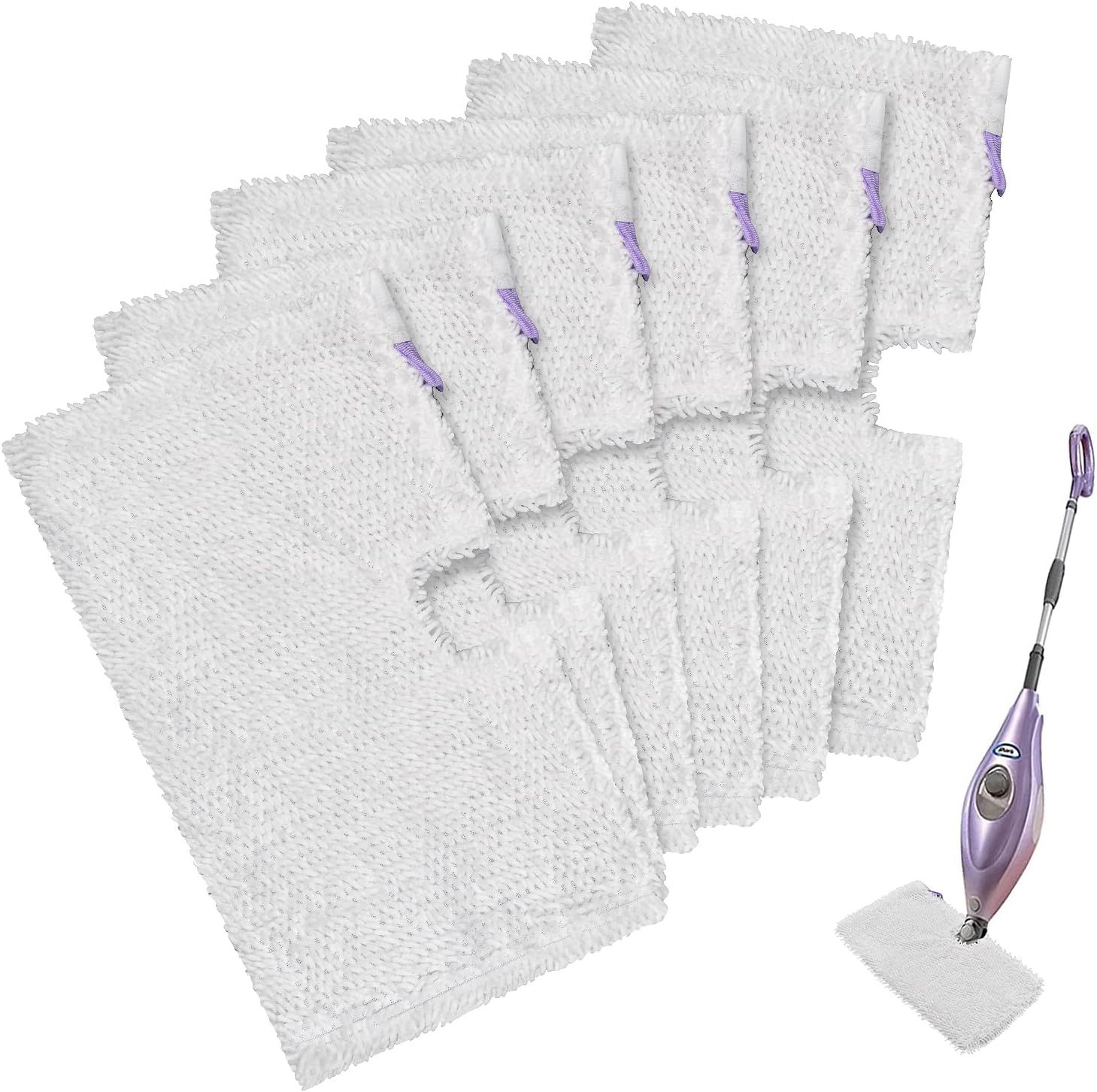 6 Pack Microiber Steam Mop Replacement Pads or Shark Steam Mops S3500 Series S3501 S3601 S3550 S3901 SE450 S3801CO S3601D S2901 S2902 Steam Pocket Mop Pads loor Cleaning Reusable or Shark Mop Pads - Image 1