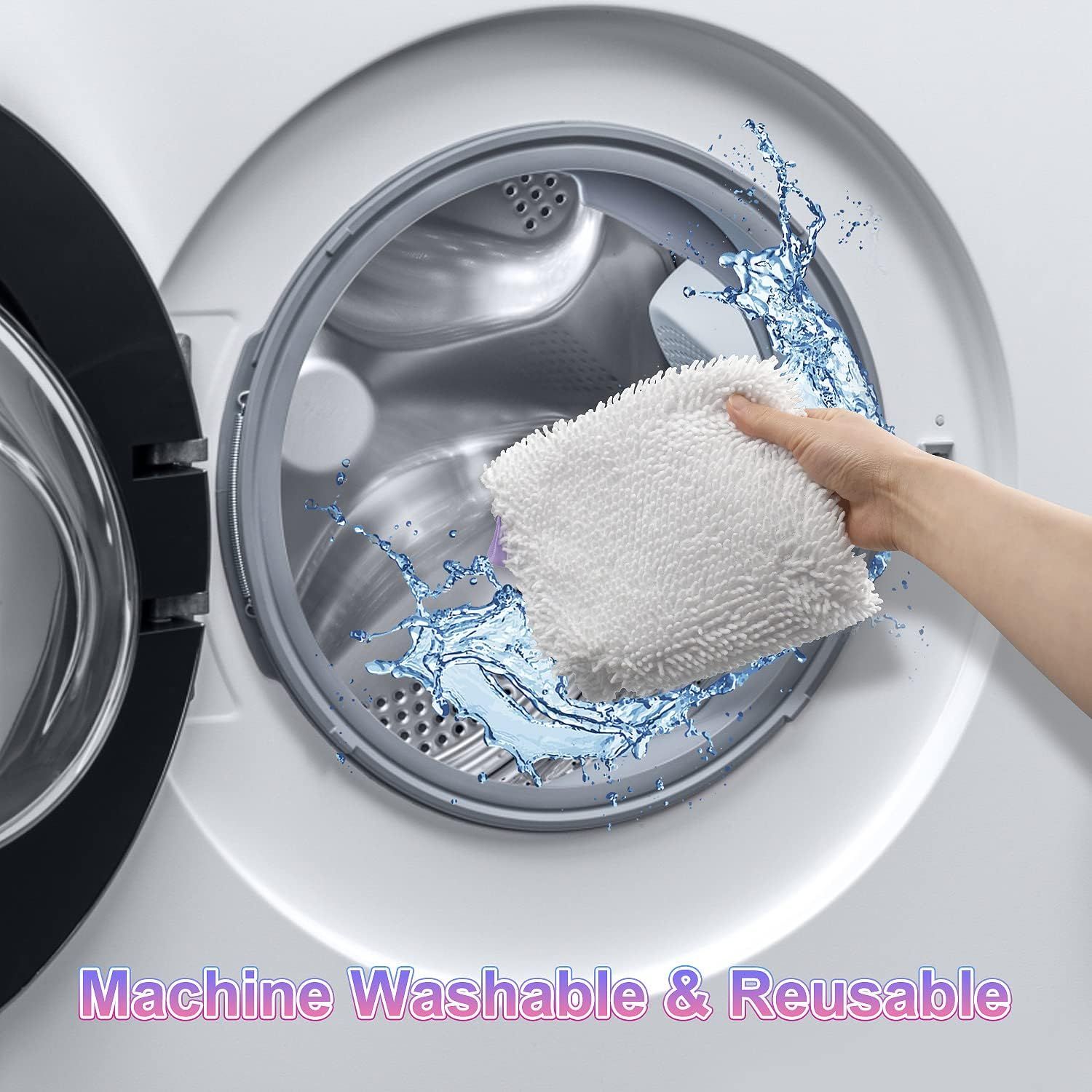 6 Pack Microiber Steam Mop Replacement Pads or Shark Steam Mops S3500 Series S3501 S3601 S3550 S3901 SE450 S3801CO S3601D S2901 S2902 Steam Pocket Mop Pads loor Cleaning Reusable or Shark Mop Pads - Image 8
