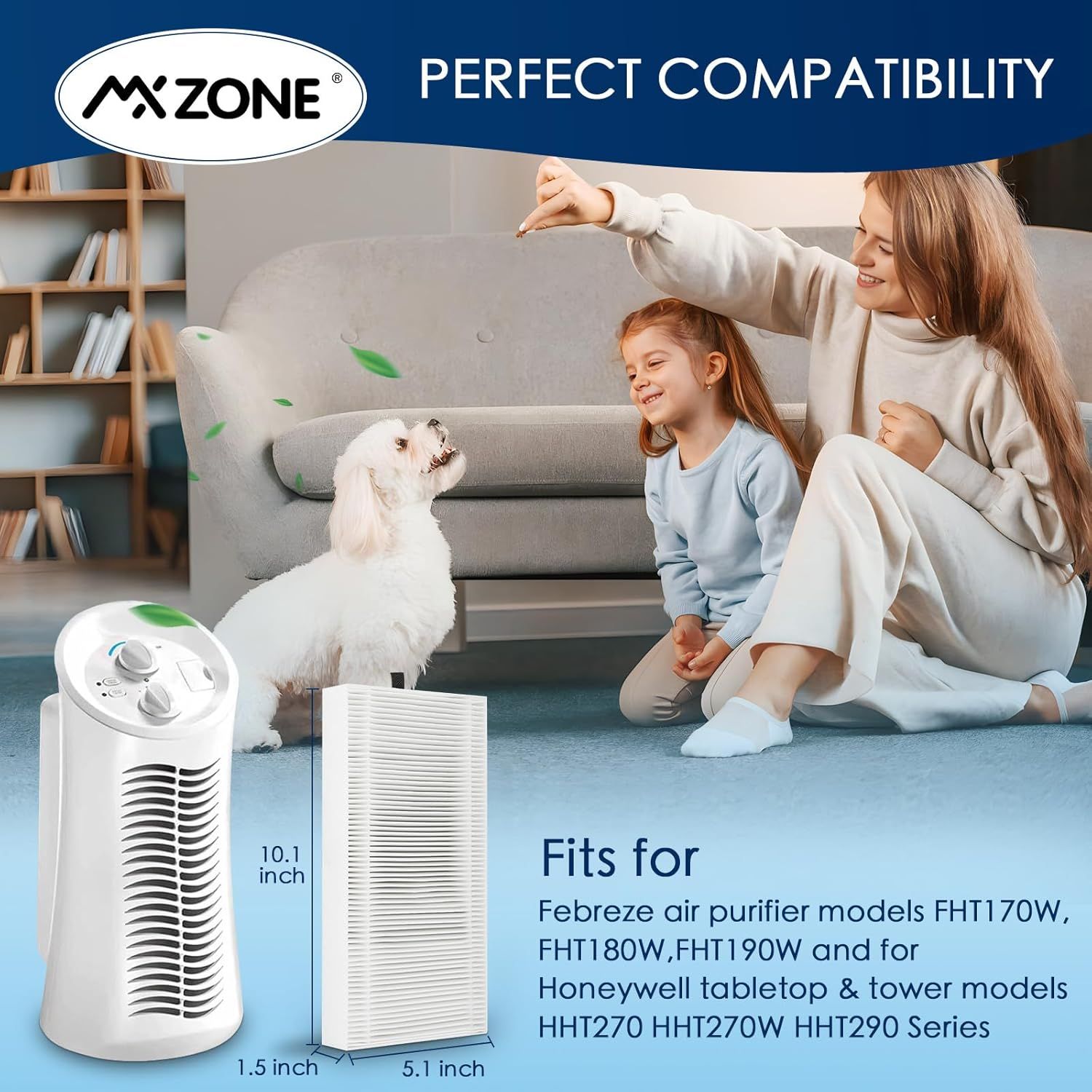True HEPA ilter Replacement Compatible with ebreze R102B and Honeywell ilter U, HHT270, HHT290 Series Air Puriier - Image 3
