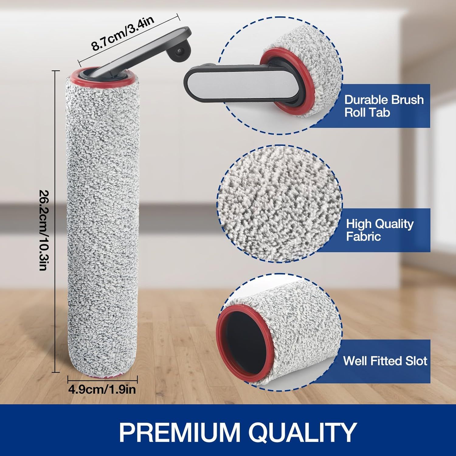 H12 Pro Roller Brush Replacement and HEPA ilter or Dreame H12 Pro, H12 Dual, G10 Pro Cordless Wet Dry Vacuum Cleaner, 2 Brush Rollers, 2 HEPA ilters, 1 Water Tank Brush, 1 Cleaning Brush - Image 2
