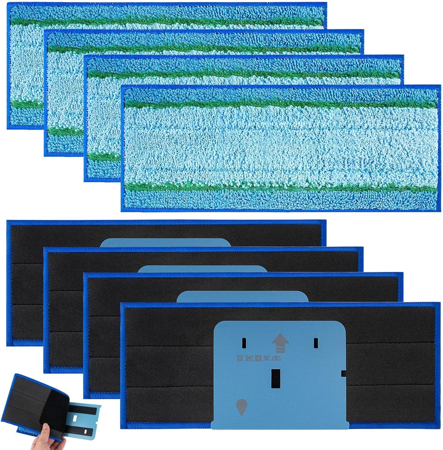 Upgraded M6 Wet Mopping Pads or iRobot Braava Jet M6 Series (6110) (6012) (6112) (6113) Ultimate Robot Mops, New Sticky Design, Detachable, Washable and Reusable M6 Mop Pads or iRobot, 8 Pack - Image 1