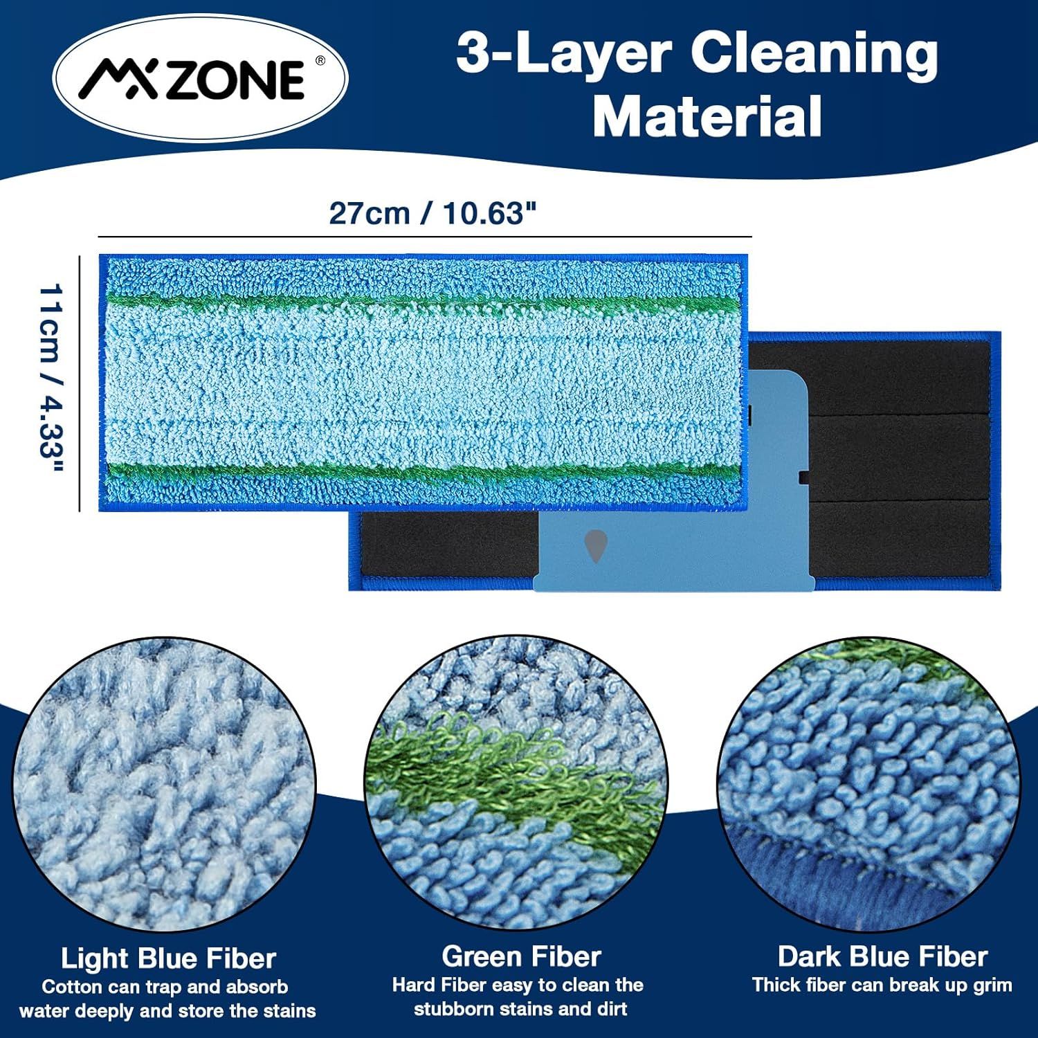 Upgraded M6 Wet Mopping Pads or iRobot Braava Jet M6 Series (6110) (6012) (6112) (6113) Ultimate Robot Mops, New Sticky Design, Detachable, Washable and Reusable M6 Mop Pads or iRobot, 8 Pack - Image 3