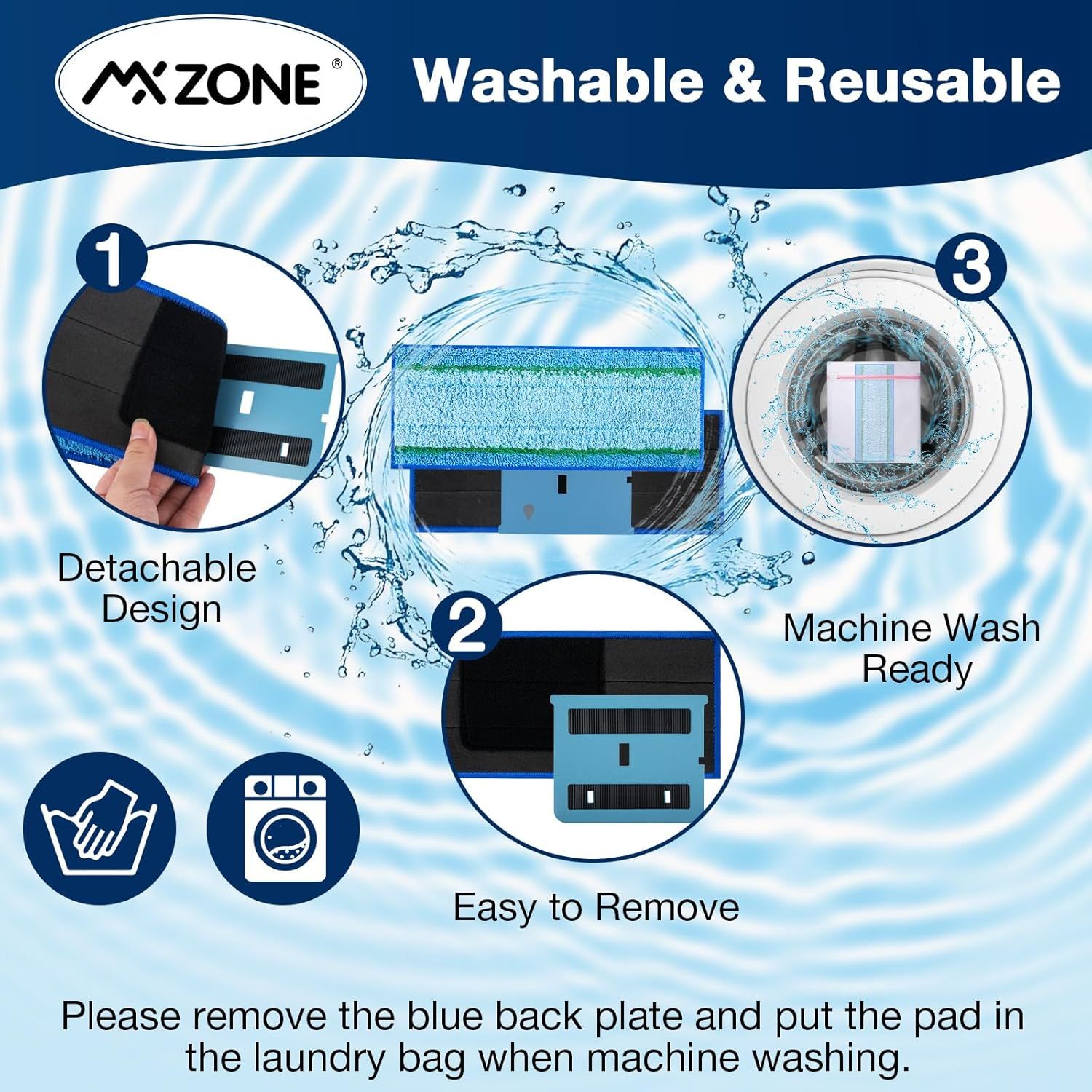 Upgraded M6 Wet Mopping Pads or iRobot Braava Jet M6 Series (6110) (6012) (6112) (6113) Ultimate Robot Mops, New Sticky Design, Detachable, Washable and Reusable M6 Mop Pads or iRobot, 8 Pack - Image 5