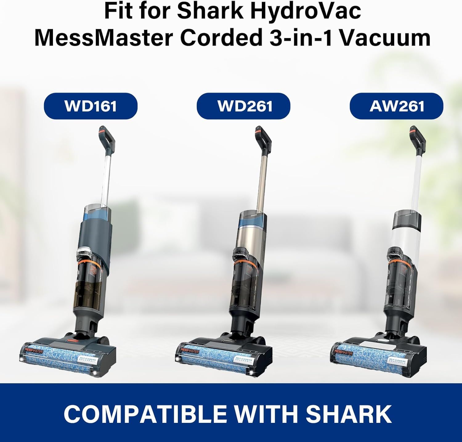 WD161 Roller and ilter or Shark HydroVac MessMaster Wet Dry Vacuum Cleaner WD161 WD261 AW261 - Image 2