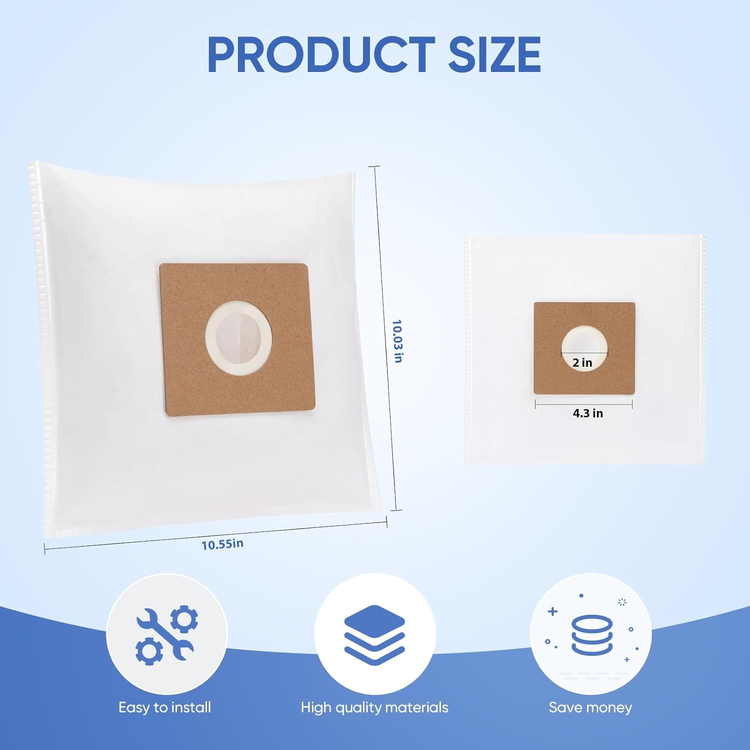 20 Pack NEN170 vacuum bags or Eureka vacuum cleaner,Specialized Compatible with NEN170 bagged canister vacuum cleaner - Image 2