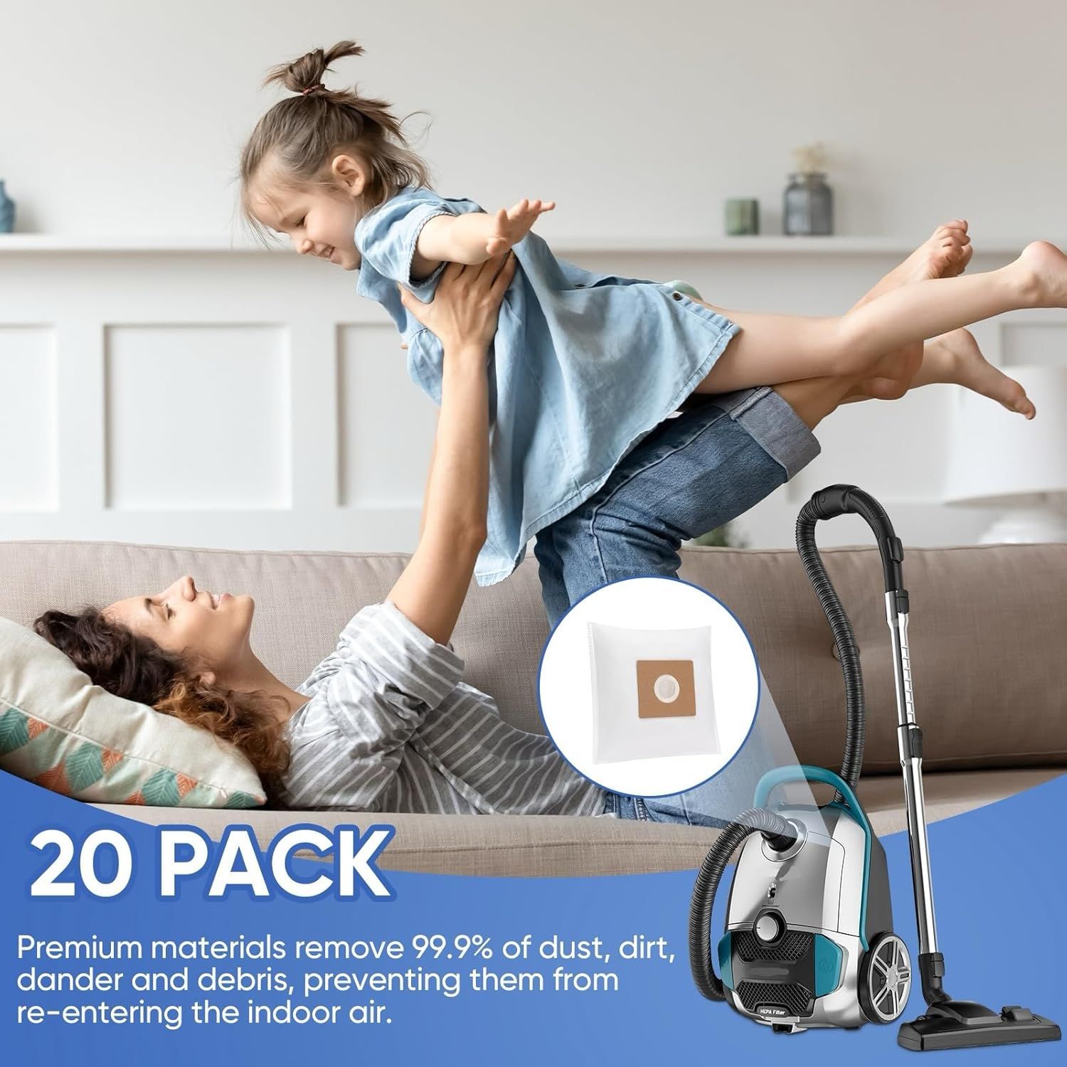 20 Pack NEN170 vacuum bags or Eureka vacuum cleaner,Specialized Compatible with NEN170 bagged canister vacuum cleaner - Image 7