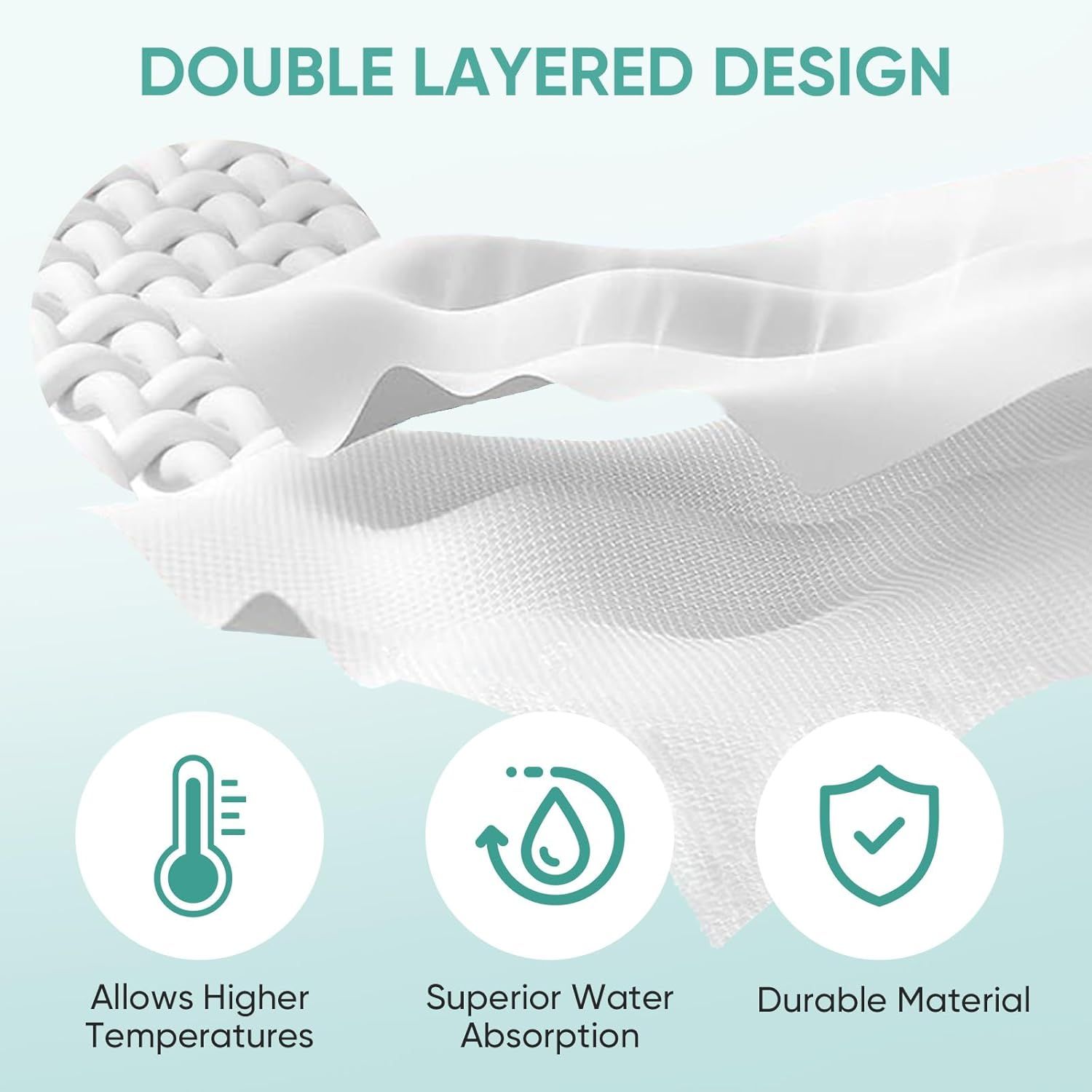 6 Pack SMP01 Microiber & Washable Steam Mop Pads Compatible with Kenmore SM2060 S200 Series loor Cleaning Steam Mop (White) - Image 3