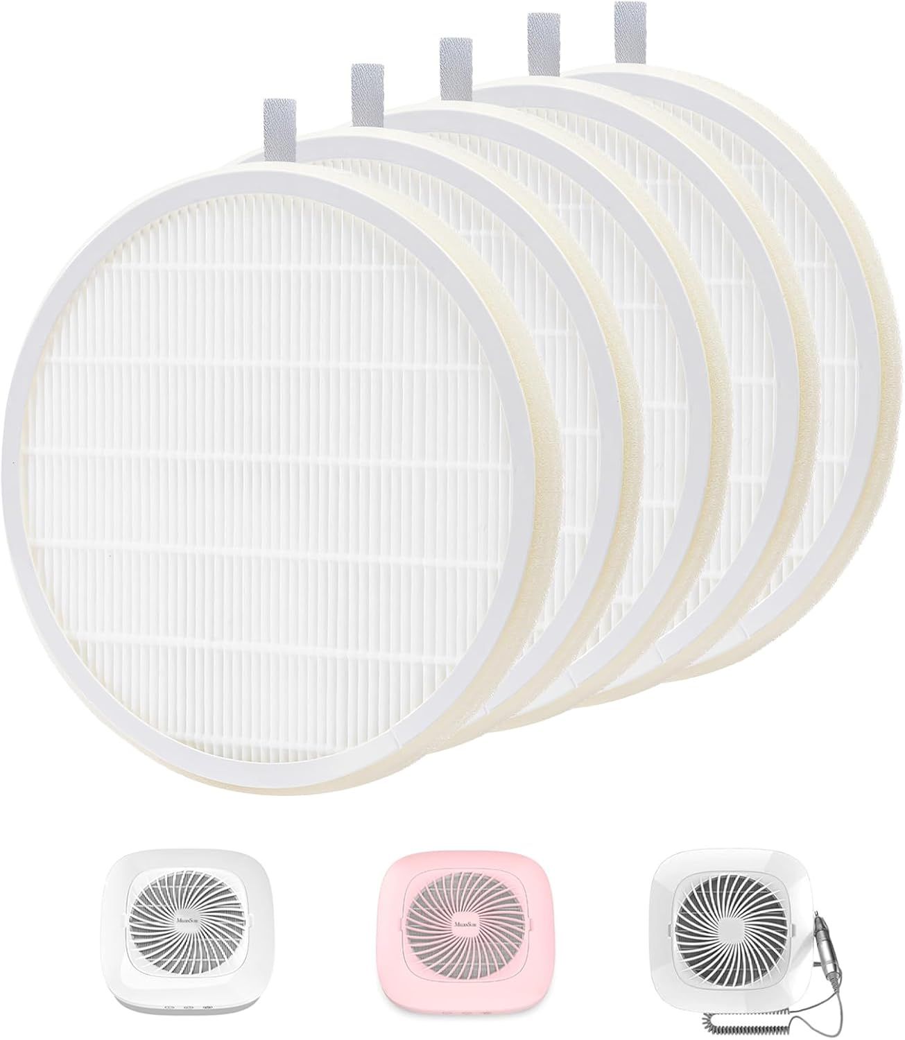5 Pack Nail Dust Collector ilters Compatible with Melody Susie Dust Collector, Models SPro/ XC320J, ilters 99% o Nail Dust, Reusable & Easy to Clean - Image 1