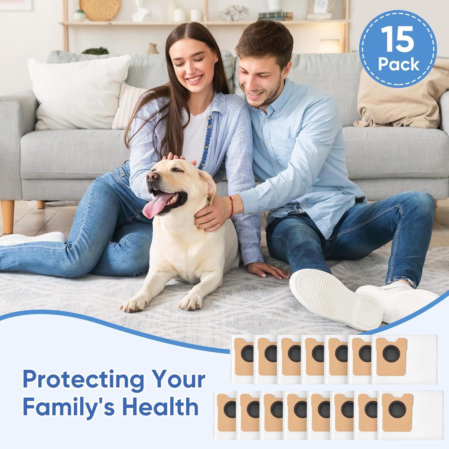 15 Pack Omni C20 Dust Bags or Euy C20 C10 Compatible with Euy Robot Vacuum Omni C20 C10, Vacuum Bags Large Capacity Accessories with 4-Layer Replacement Bags - Image 7