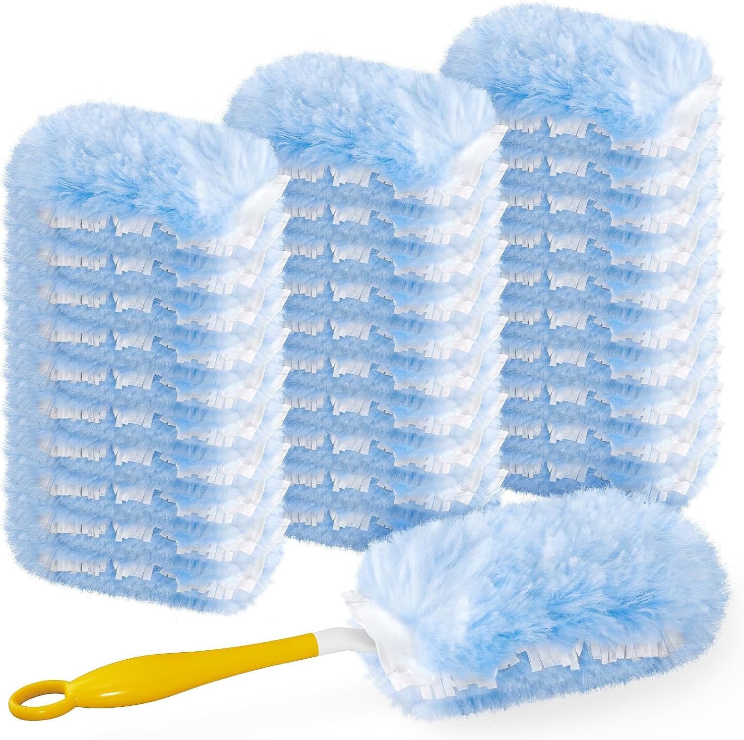 Duster Reill or Swier Duster, 30 Count Heavy Duty 2 Side 360° Duster Reills with 1 Handle, 4X Microibers, Disposable Multi Surace Dusters or Cleaning - Image 1