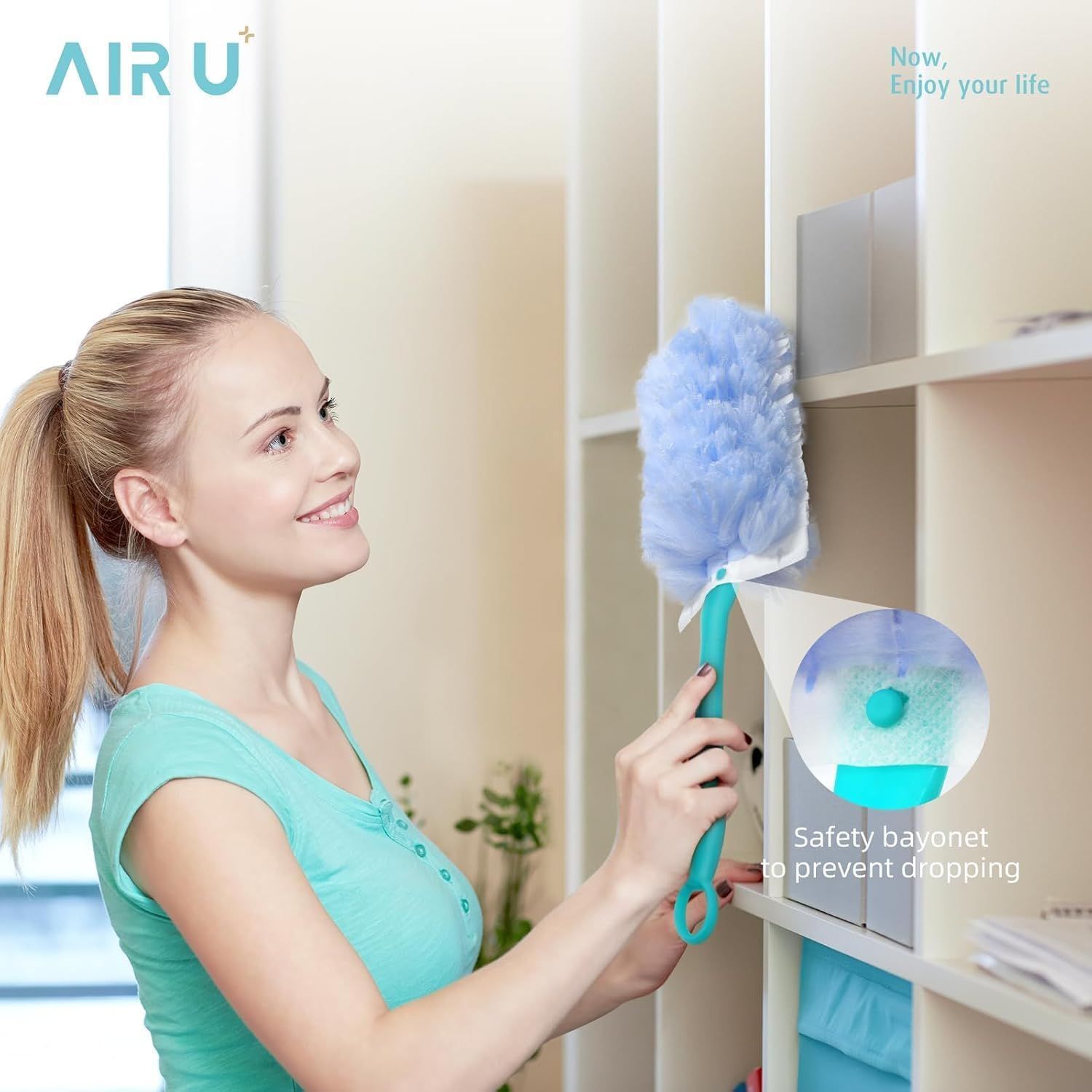 1 Handle with 30 Count Duster Reill or Swier Duster + 30 Count Dry Sweeping Pads Reill or Swier Sweep and Mop - Image 4