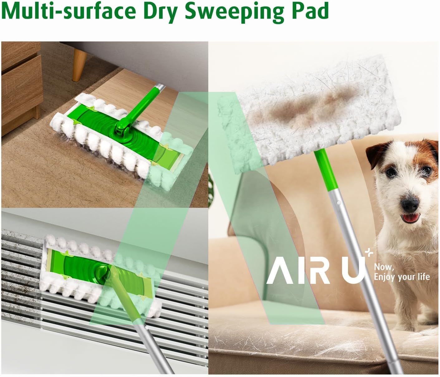 1 Handle with 30 Count Duster Reill or Swier Duster + 30 Count Dry Sweeping Pads Reill or Swier Sweep and Mop - Image 5