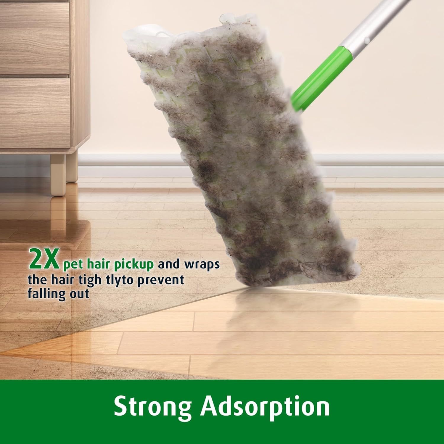 1 Handle with 30 Count Duster Reill or Swier Duster + 30 Count Dry Sweeping Pads Reill or Swier Sweep and Mop - Image 6