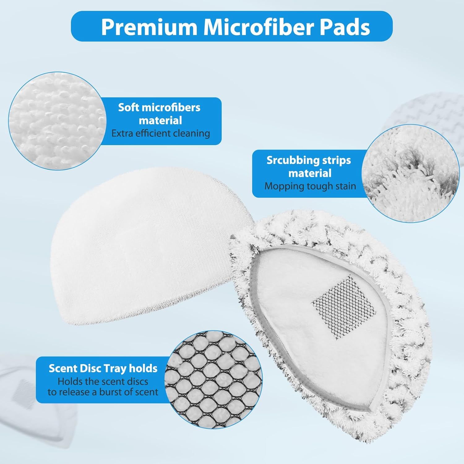 10 Pack Steam Mop Replacement Pads or Bissell Powerresh Steam Mop 1940 1806 1544 2075 2685A 2181 2814 Series, Model 19402 19404 19408 19409 1940A 1940 1940Q 1940T 1940W B0006 B0017 2075A - Image 3