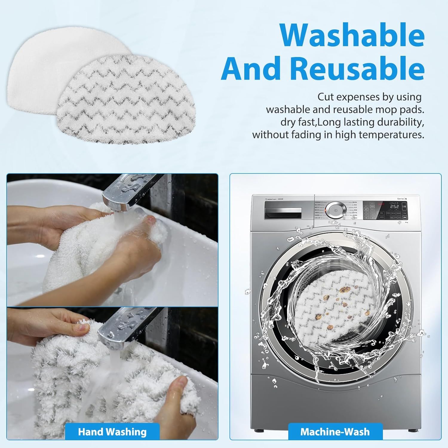 10 Pack Steam Mop Replacement Pads or Bissell Powerresh Steam Mop 1940 1806 1544 2075 2685A 2181 2814 Series, Model 19402 19404 19408 19409 1940A 1940 1940Q 1940T 1940W B0006 B0017 2075A - Image 4