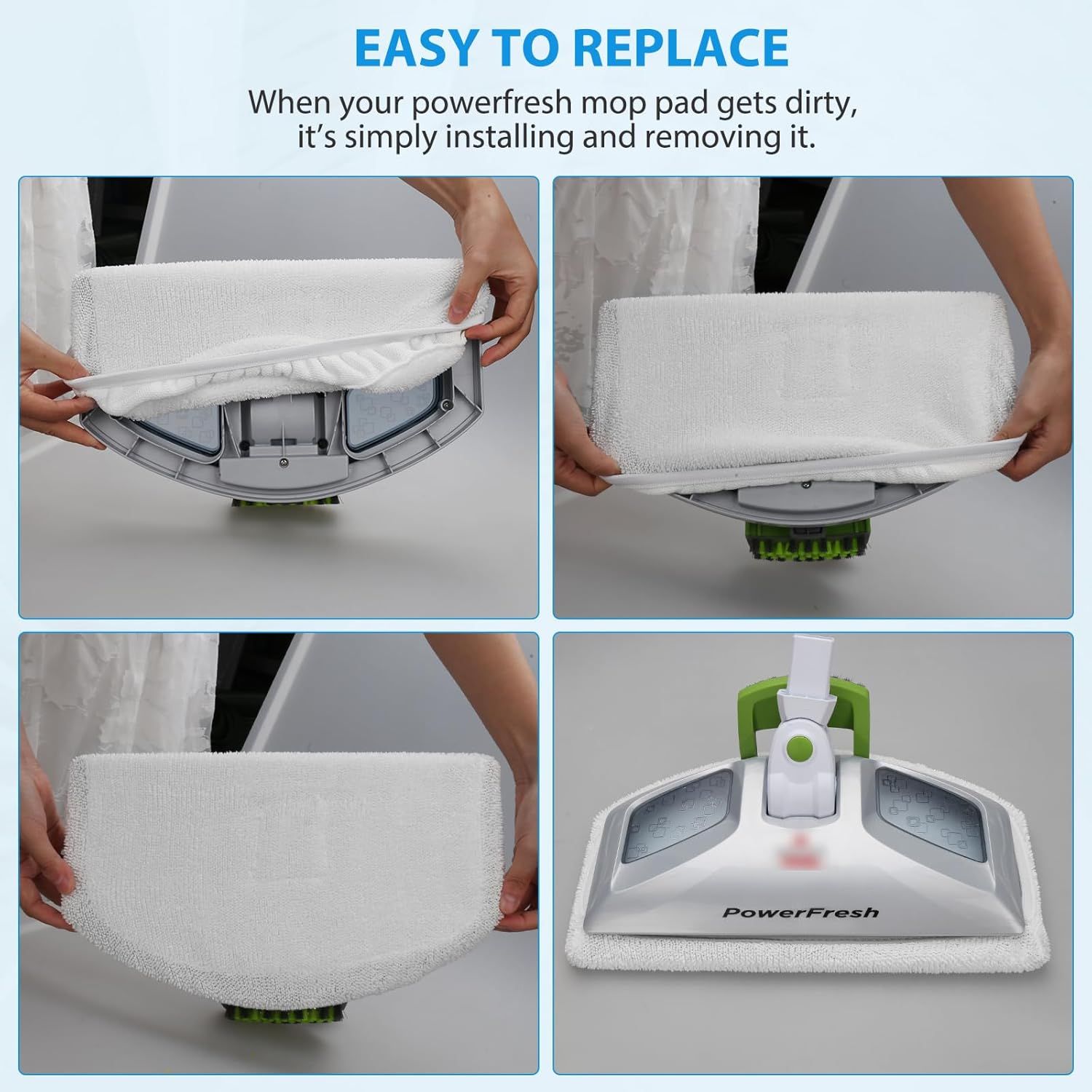 10 Pack Steam Mop Replacement Pads or Bissell Powerresh Steam Mop 1940 1806 1544 2075 2685A 2181 2814 Series, Model 19402 19404 19408 19409 1940A 1940 1940Q 1940T 1940W B0006 B0017 2075A - Image 5