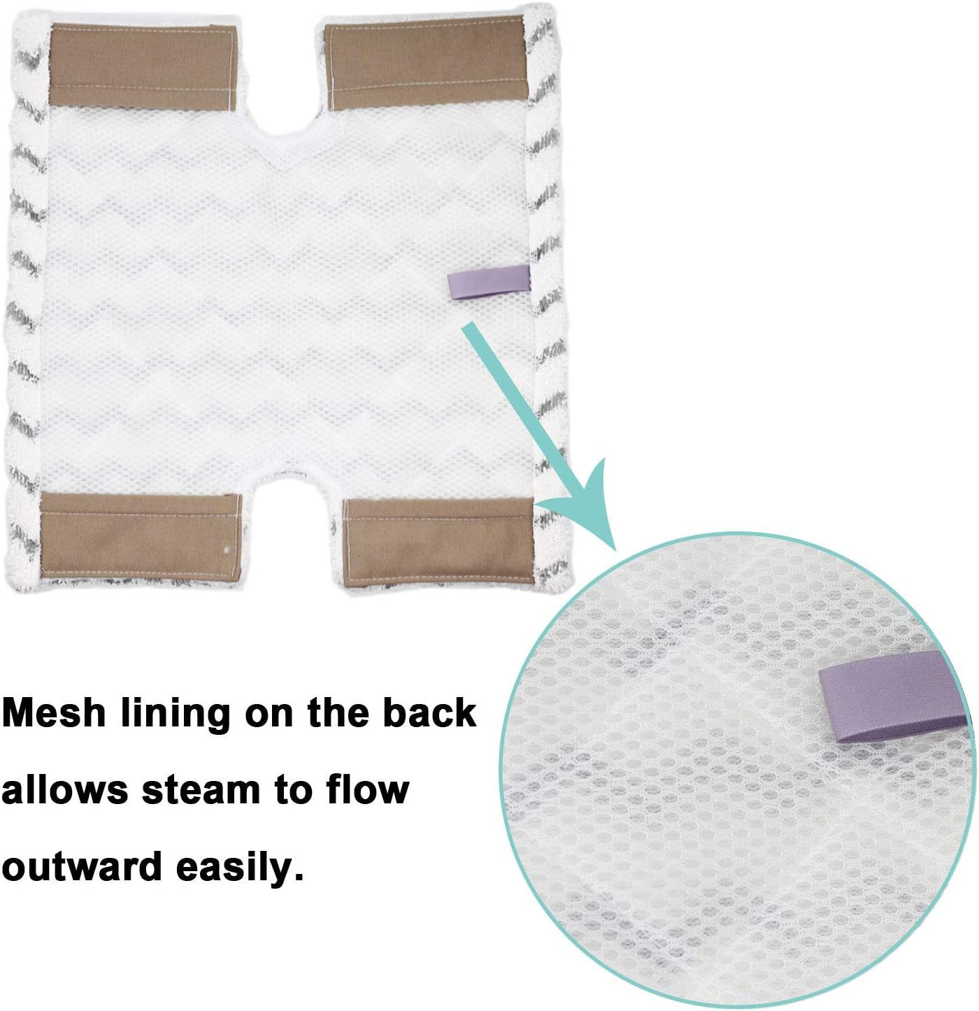 6 Pack Steam Mop Pads Replacement P184WQ or Shark Genius Steam Mop S5003D & Lit-Away Pro Steam Mop S3973 S3973D S3973WM S5001 S5002Q S5003A S5004 S5004W S6001W S6001WM S6002C S6003D S6003W - Image 4