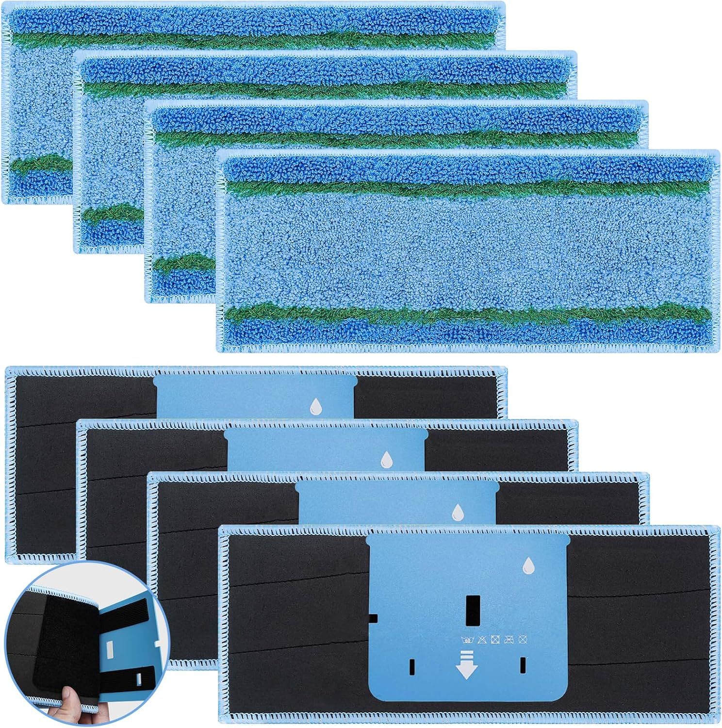 8 Pack Upgraded M6 Wet Mopping Pads or iRobot Braava Jet M6 Series (6110) (6012) (6112) (6113) Ultimate Robot Mops, New Sticky Design, Detachable, Washable and Reusable M6 Pads Accessories Parts - Image 1