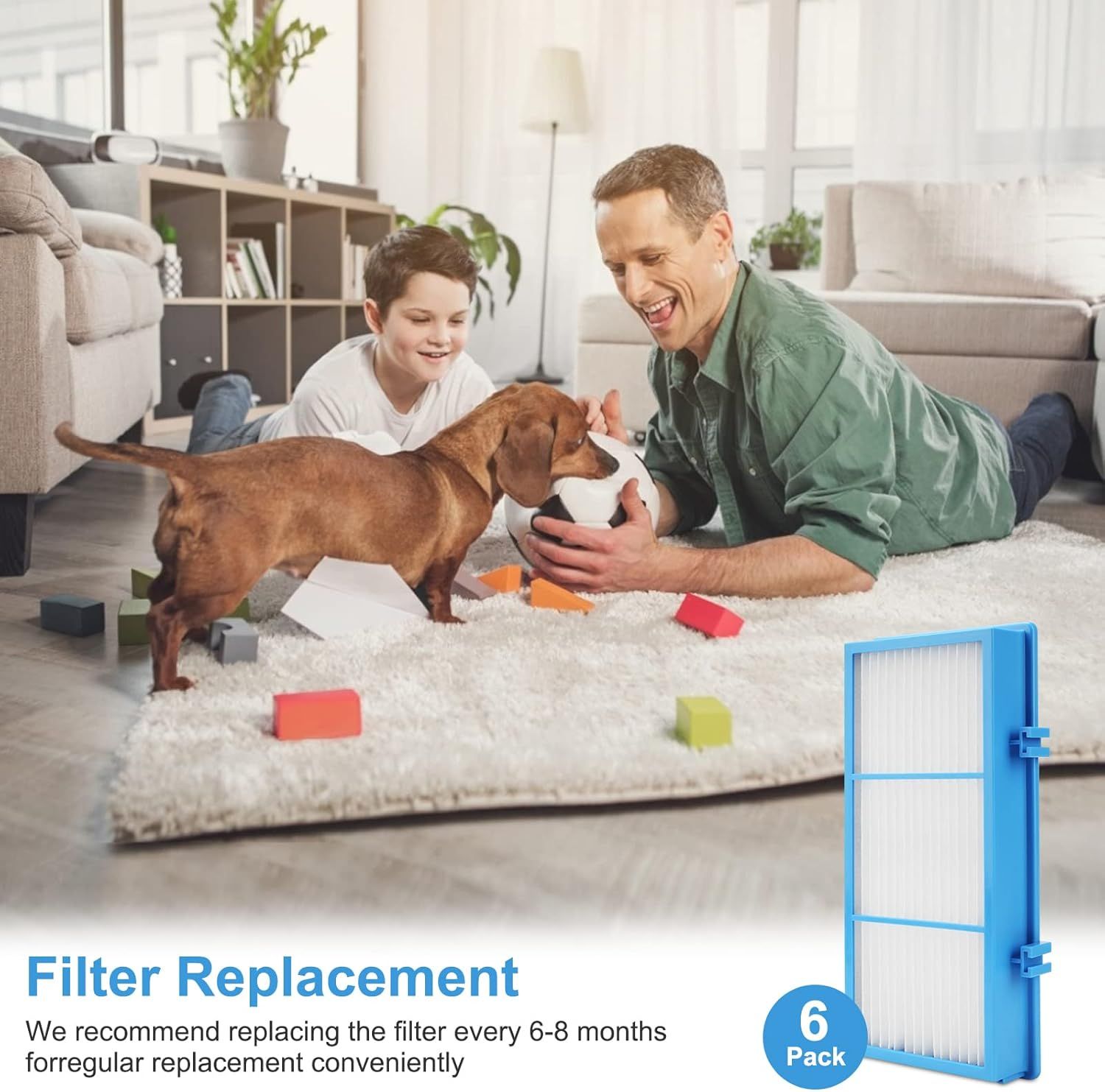 6 Pack AER1 ilter Replacement or Holmes AER1 Series, HAP30AT Total Air HEPA Type ilter or Replacement Parts # HAP300AH-U4R, HAP242-NUC - Image 6