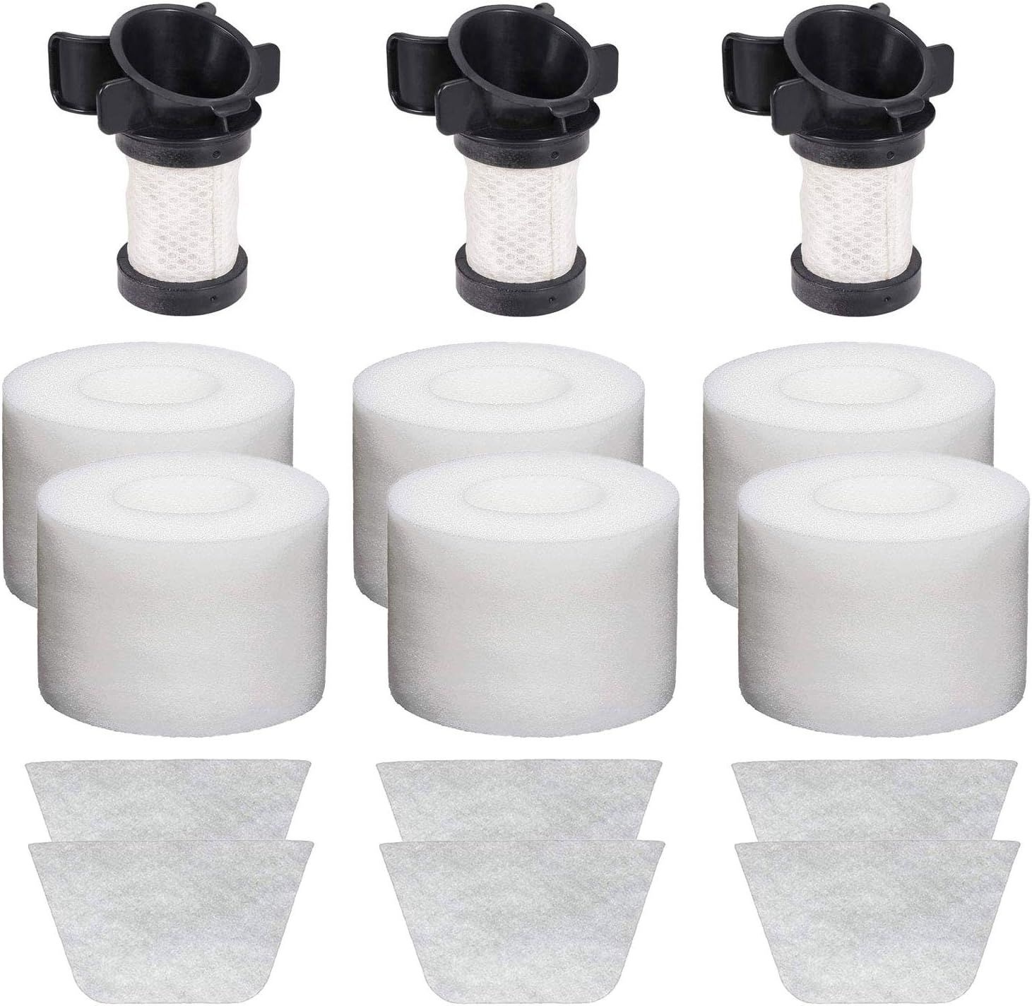 Replacement ilters or Shark ION lex DuoClean X30 X40 60 80 I200 I201 I202 I205 I251 I252 I281 I282 I285 U280 IC205 IR70 IR100 IR101, 3 Post 6 oam&elt ilters, XPREM100 - Image 1