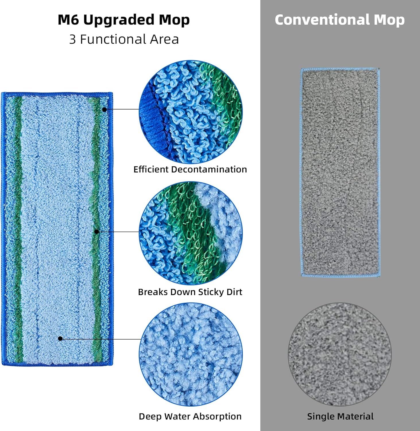 8 Pack Mop Pad or iRobot Braava Jet M6 Ultimate Robot Mop, Upgraded M6 Wet Mopping Pad, Washable Microiber Replacement Cleaning Pad - Image 4