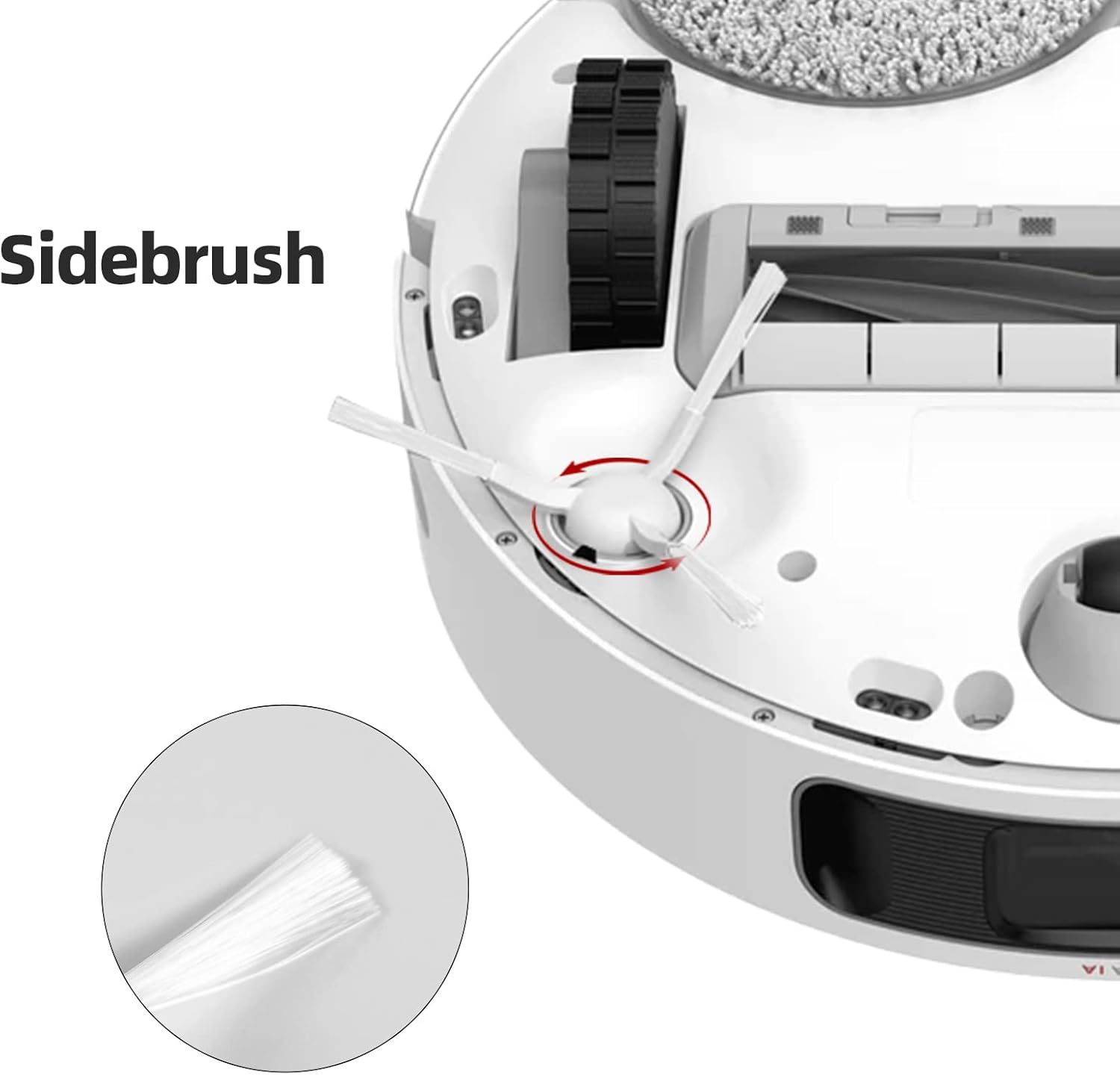 24 Pack Accessories Kit or Dreame L10s Ultra / L10 Ultra Robot Vacuum Replacement Parts Including 1 Main Brush 4 HEPA ilters 6 Sidebrushes 6 Mop Pads 6 Dust Bags 1 Cleaning Brush - Image 6