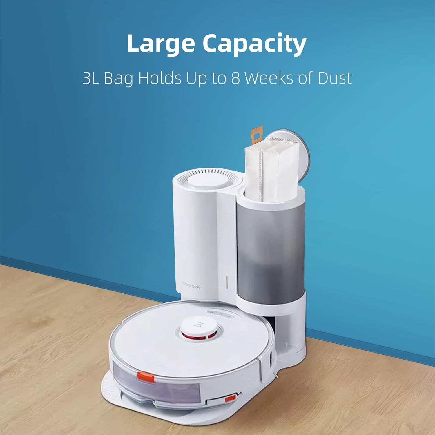 8 Pack Dust Bag or  S7 / S7+ Vacuum Cleaner Auto-Empty Dock, 3L Large Capacity Replacement Bag - Image 5