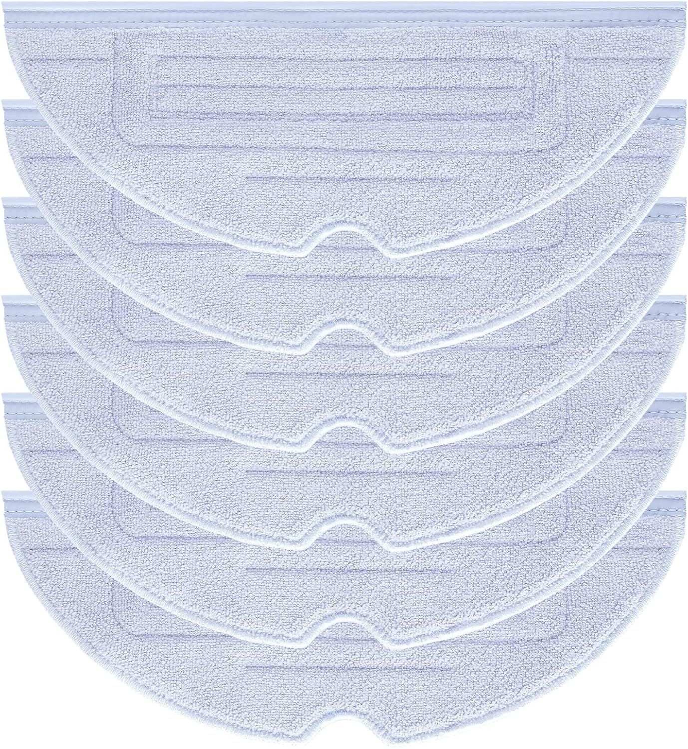 6 Pcs Mop Cloth Pad or  S7 / S7+ / S7 MaxV / S7 MaxV Plus / S7 MaxV Ultra / S7 Pro Ultra / S8 / S8+ Robot Vacuum Microiber VibraRise Mopping Pad Replacement Accessory (Blue Gray). - Image 1
