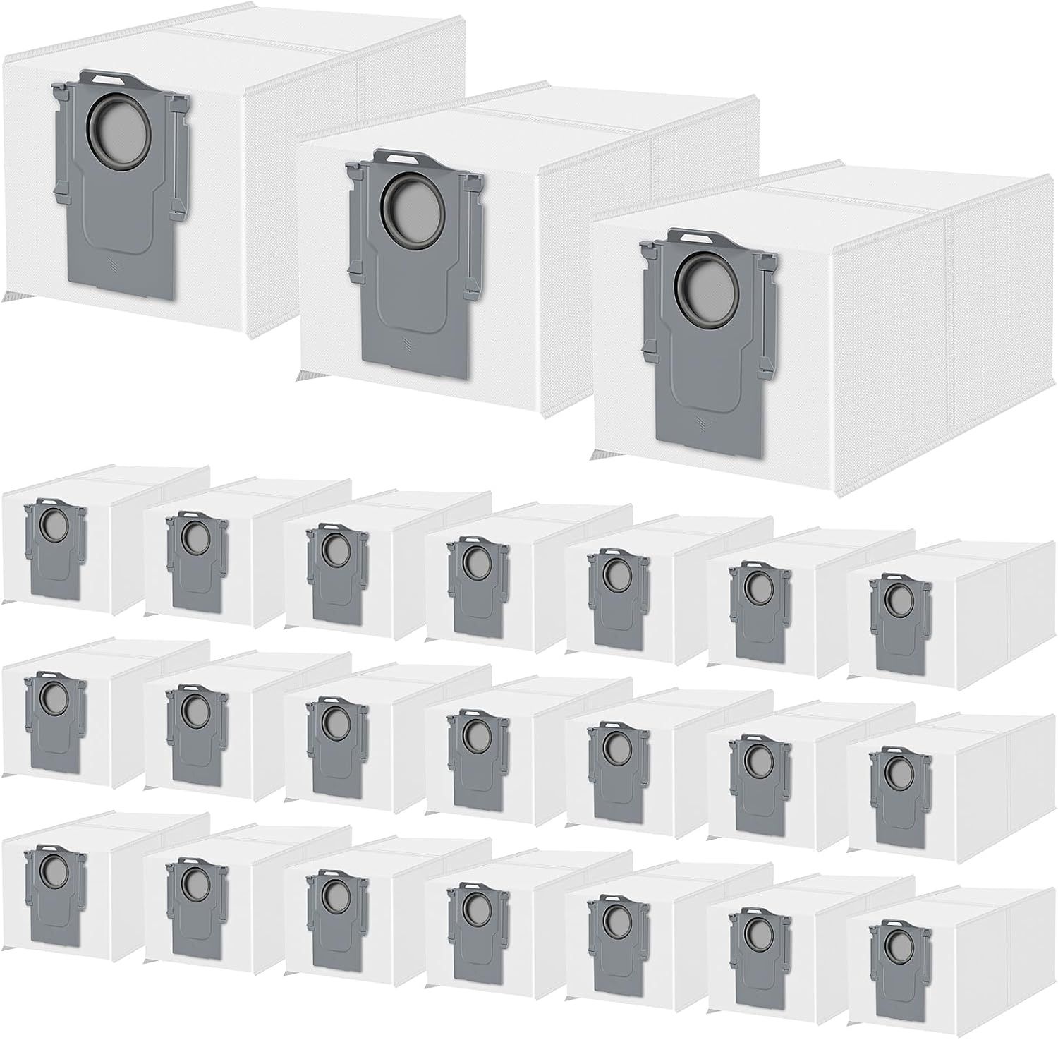 24 Pack Qrevo Dust Bags or  QV 35A/Saros 10R/Qrevo S/Qrevo Pro/Qrevo Plus/Qrevo Master/Qrevo Slim/Qrevo Curv/Qrevo Edge/S8 MaxV Ultra Robot Vacuum, 3L Large Capacity Replacement Dust Bag - Image 1