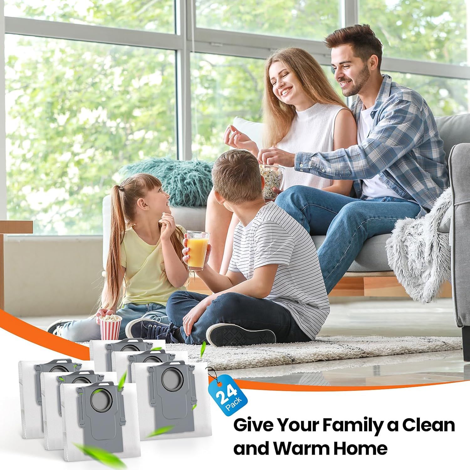 24 Pack Qrevo Dust Bags or  QV 35A/Saros 10R/Qrevo S/Qrevo Pro/Qrevo Plus/Qrevo Master/Qrevo Slim/Qrevo Curv/Qrevo Edge/S8 MaxV Ultra Robot Vacuum, 3L Large Capacity Replacement Dust Bag - Image 7
