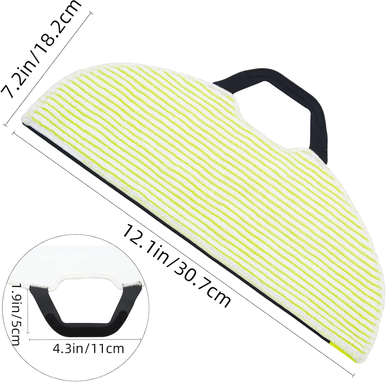 6 Pack Mop Pad or Shark AV2610WA / RV2620WD / RV2610WA / RV2410WD Robot Vacuum, Microiber Sonic Mopping Pad Replacement Accessory - Image 2
