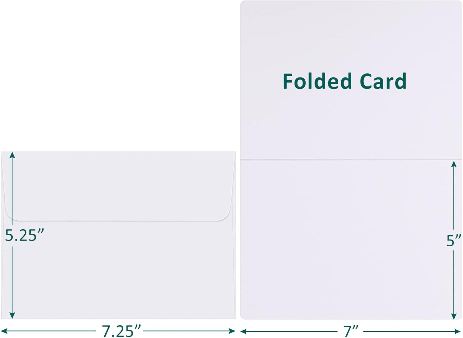 Eupako White Blank Cards and Envelopes 100 Pack - 5x7 Heavyweight Folded Cardstock and A7 Envelopes Self Seal for DIY Greeting Cards, Invitations, Wedding, Baby Shower, Birthday, Thank You Cards - Image 2