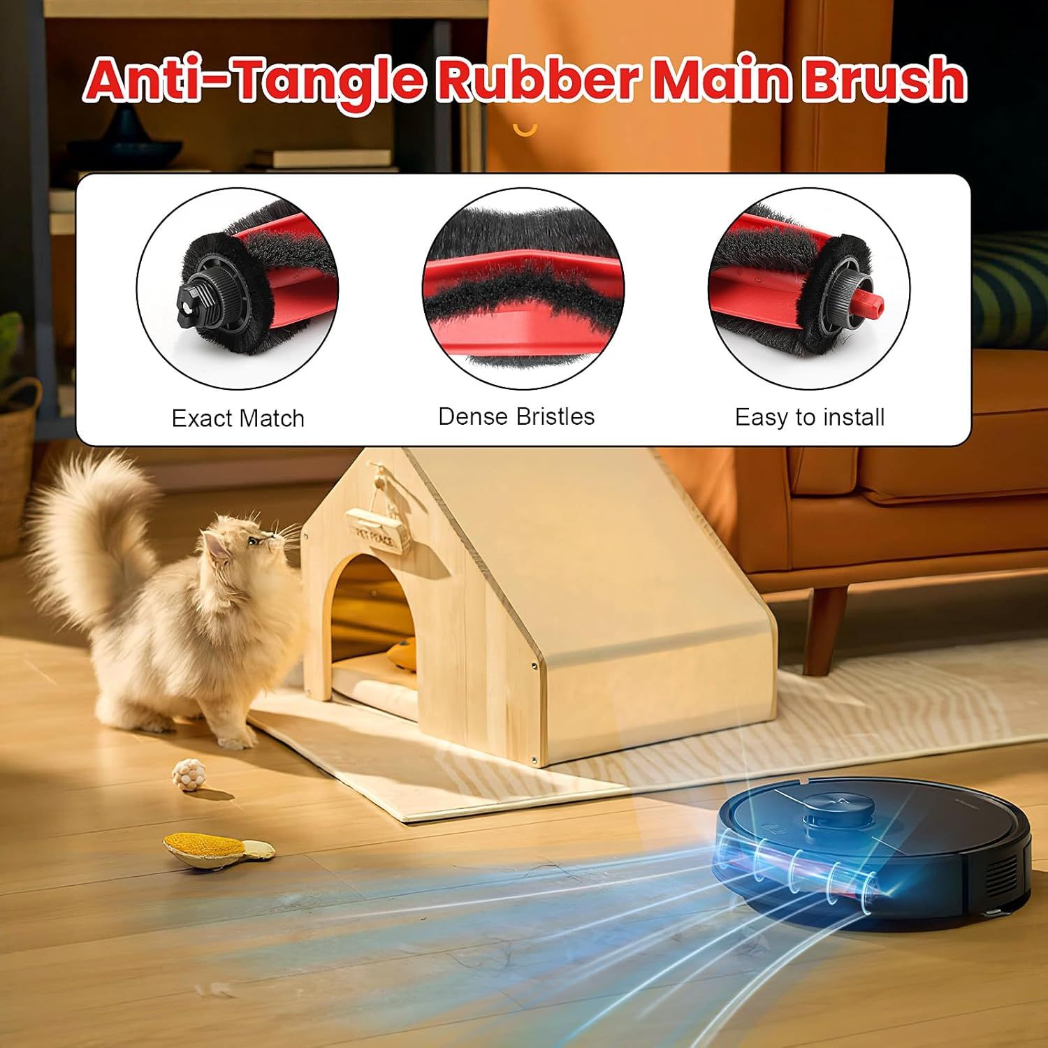 22 Pack Replacement Accessories or  Q7 M5 / Q7 M5+ / Q7 L5 / Q7 L5+ Robot Vacuum Cleaner, 2 Main Brushes 6 Side Brushes 6 HEPA ilters 6 Mop Pads 1 Cleaning Brush 1 Screwdriver - Image 3
