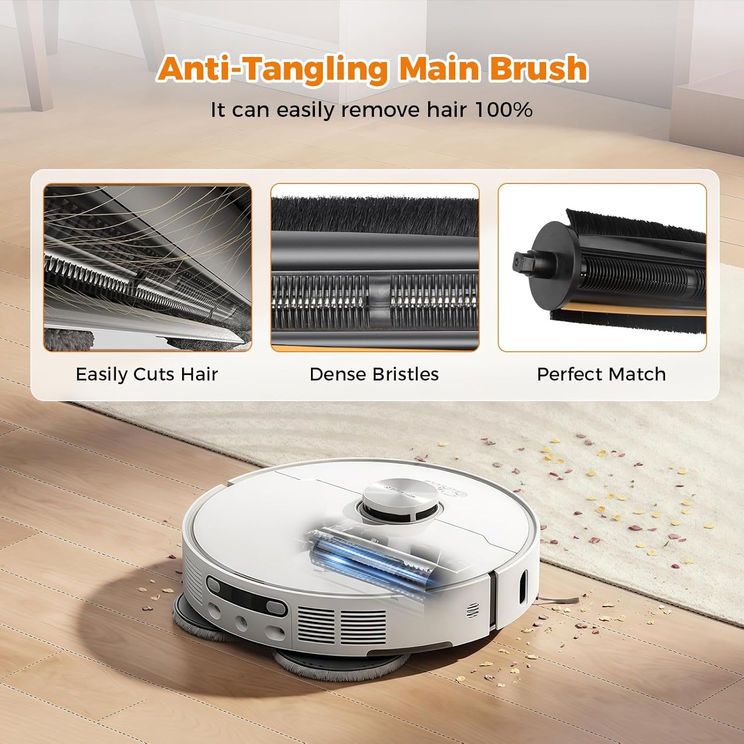 18 Pack Accessories Kit or Dreame L10s Ultra Gen 2/L10s Pro Ultra Heat/X30 Ultra/L40s Ultra AE/CE Robot Vacuum, 1 TriCut Brush 4 Side Brushes 4 HEPA ilters 4 Mop Pads 4 Dust Bags 1 Cleaning Brush - Image 3
