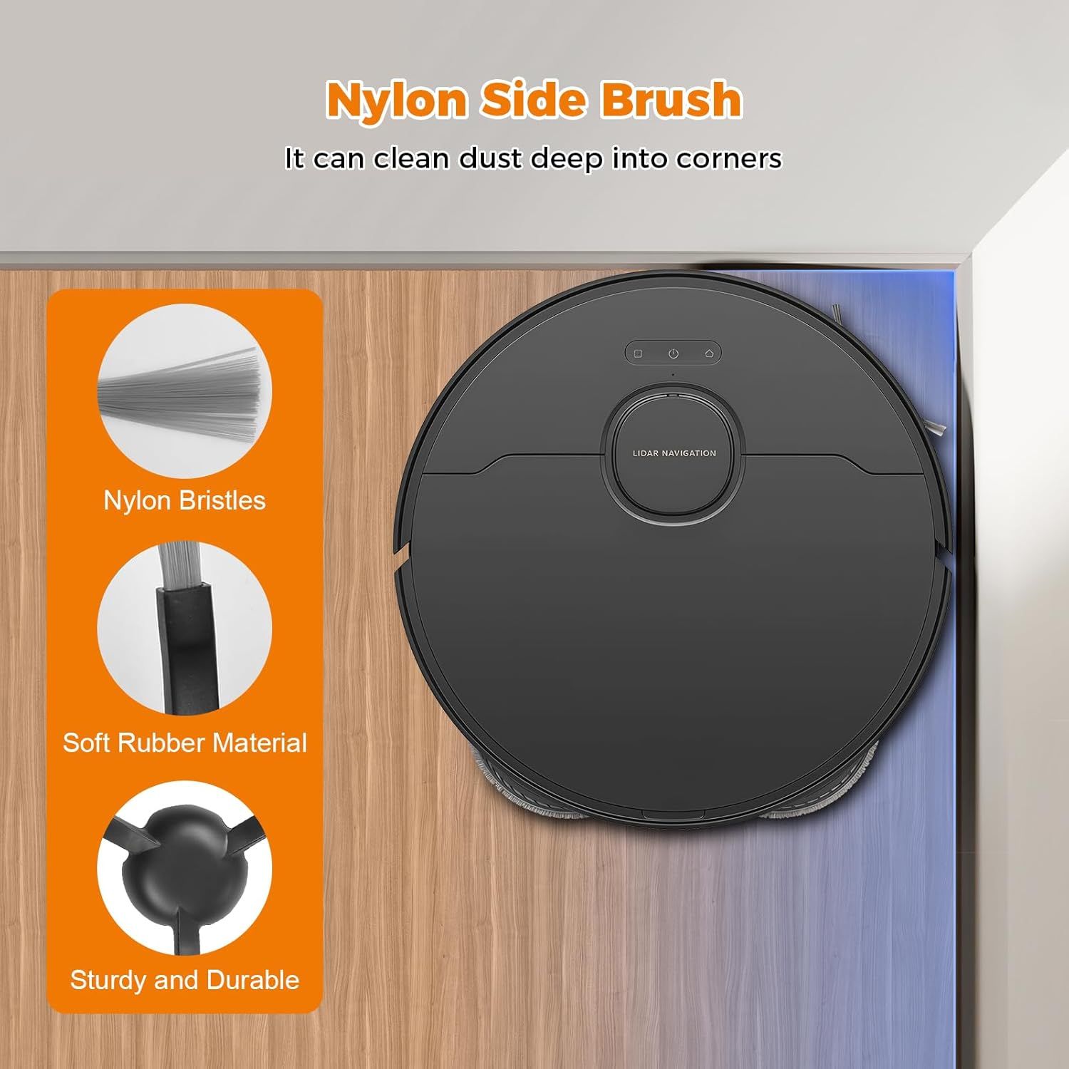 18 Pack Accessories Kit or Dreame L10s Ultra Gen 2/L10s Pro Ultra Heat/X30 Ultra/L40s Ultra AE/CE Robot Vacuum, 1 TriCut Brush 4 Side Brushes 4 HEPA ilters 4 Mop Pads 4 Dust Bags 1 Cleaning Brush - Image 4