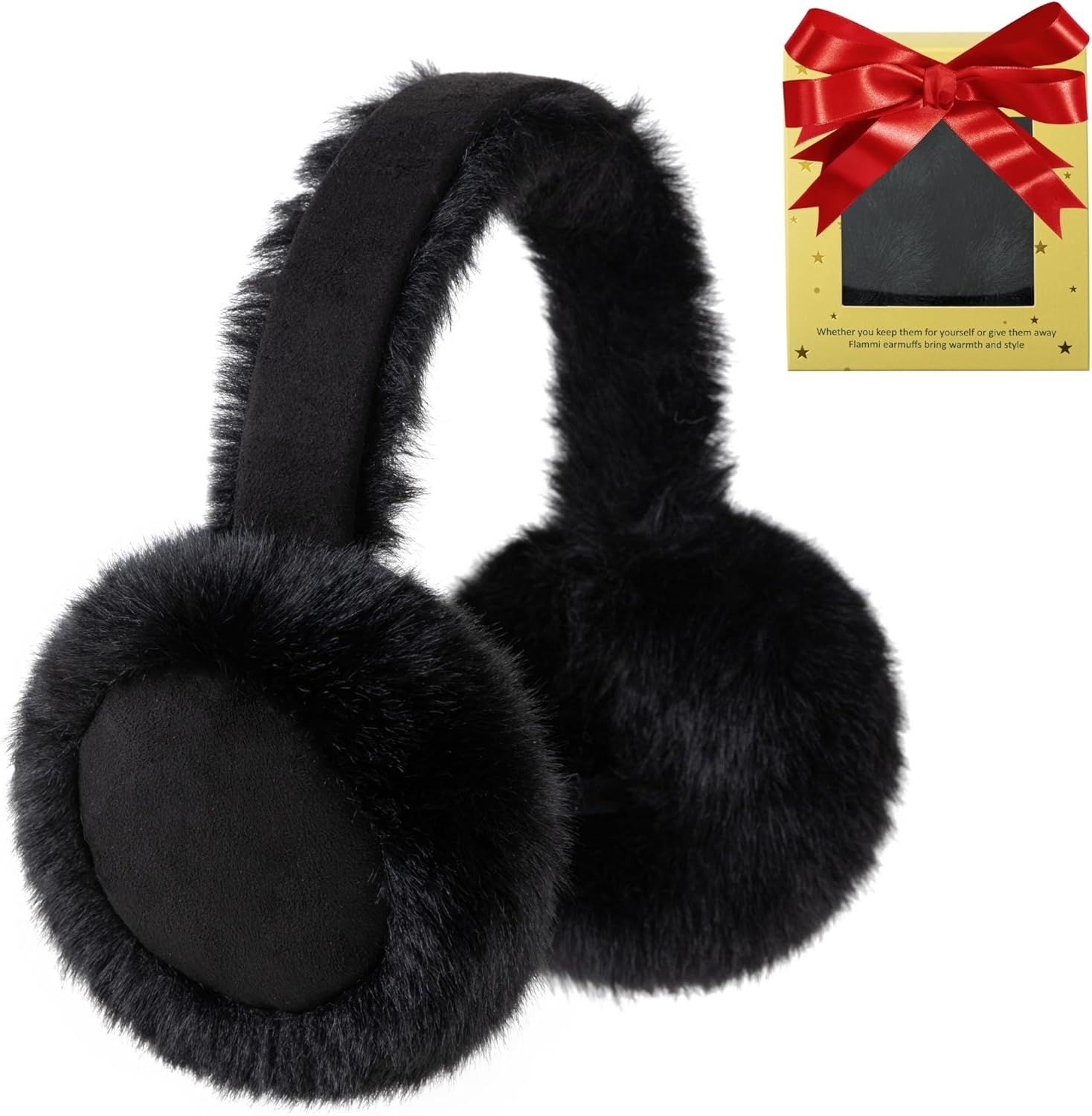Ear Mus or Winter Women, Water Resistant Suedette and aux ur Warm Earmus oldable Outdoor Ear Warmers or Women Girls - Image 1