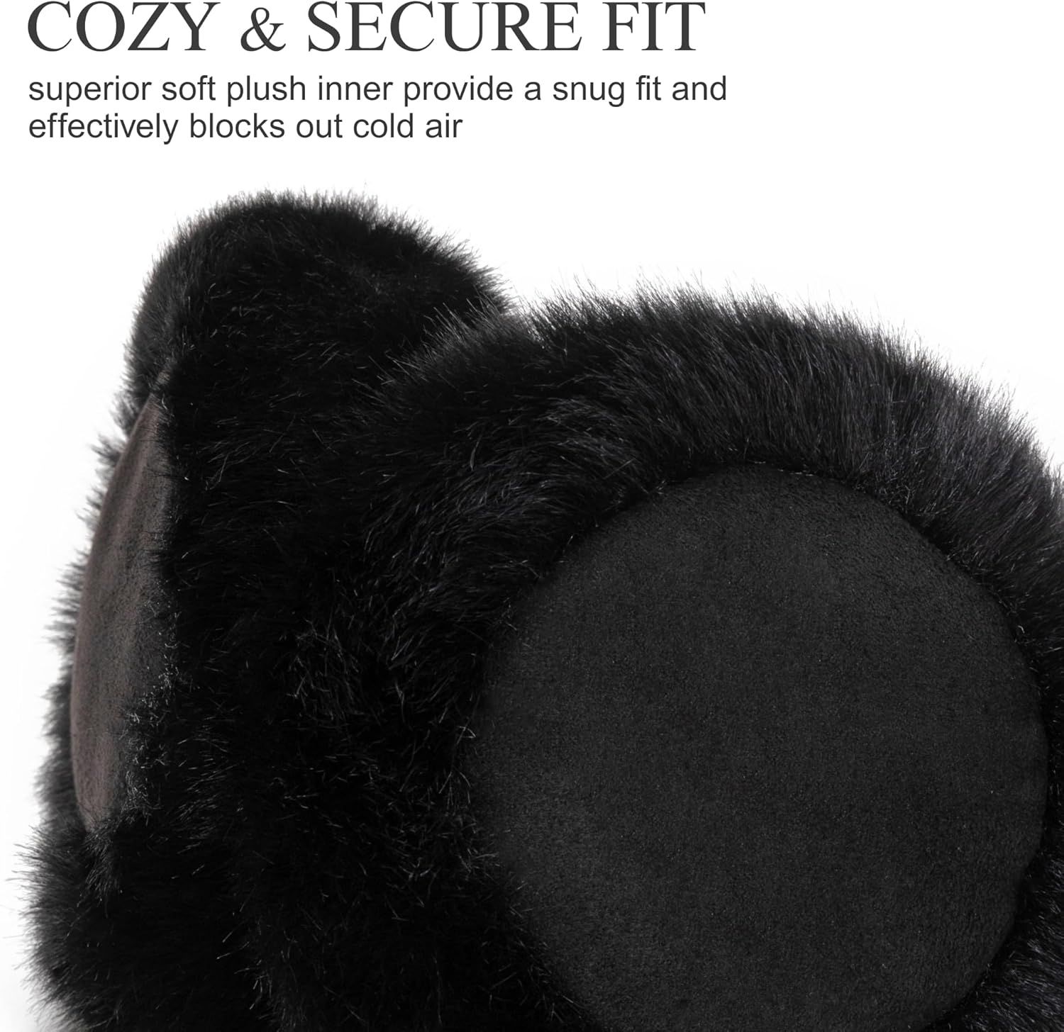 Ear Mus or Winter Women, Water Resistant Suedette and aux ur Warm Earmus oldable Outdoor Ear Warmers or Women Girls - Image 5