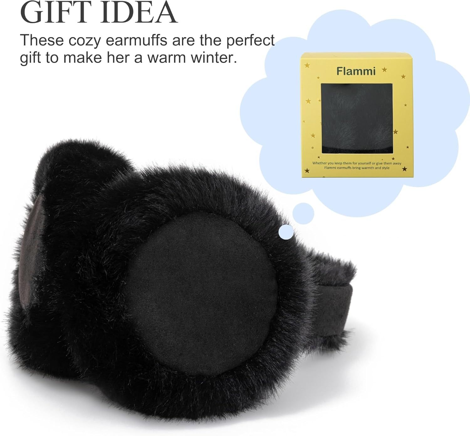 Ear Mus or Winter Women, Water Resistant Suedette and aux ur Warm Earmus oldable Outdoor Ear Warmers or Women Girls - Image 7