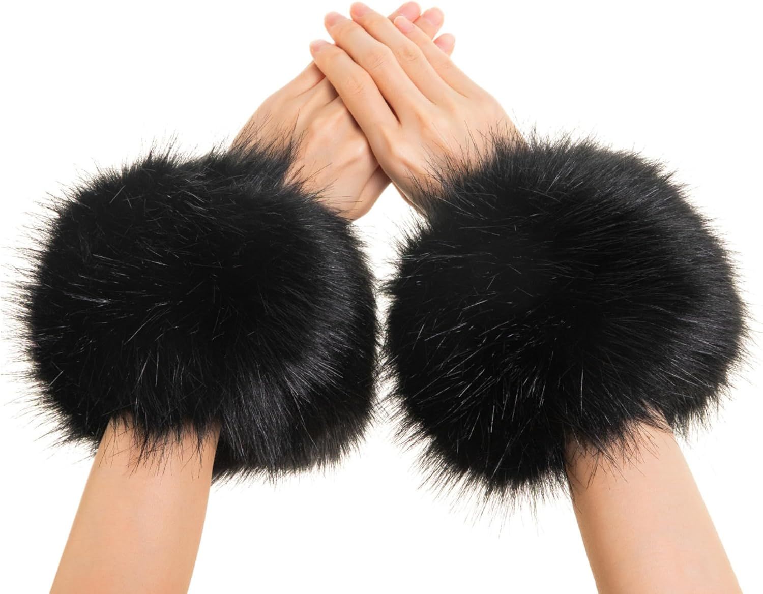 Arm Warmers or Women, Wrist Cus aux ur Winter Wrist Warmer, urry Bands or Cosplay & Party Outit - Image 1
