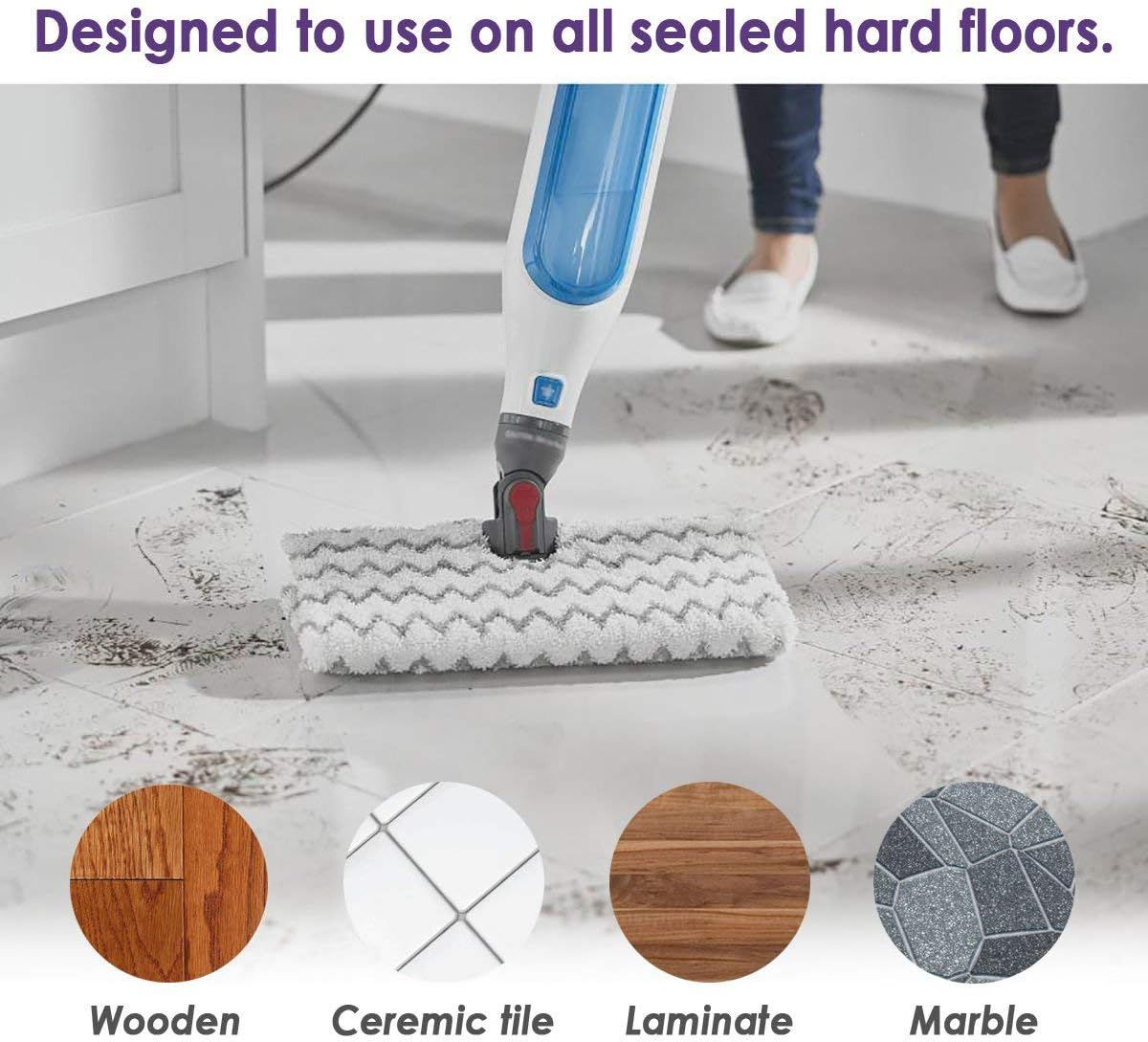 Steam Mop Pad or Shark Genius Lit-Away Pro S5003D S5002Q S5003A S6001W S6001WM S6002 S6002C S6003D S6003 S3973 S3973D S3973WM Washable Steam Mop Replacement Mop Cloth, 4 Pack - Image 5