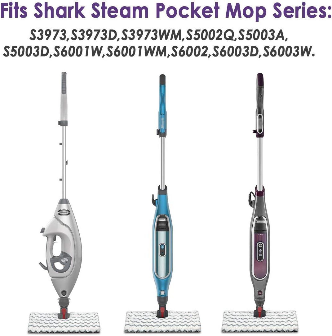 Steam Mop Pad or Shark Genius Lit-Away Pro S5003D S5002Q S5003A S6001W S6001WM S6002 S6002C S6003D S6003 S3973 S3973D S3973WM Washable Steam Mop Replacement Mop Cloth, 4 Pack - Image 6