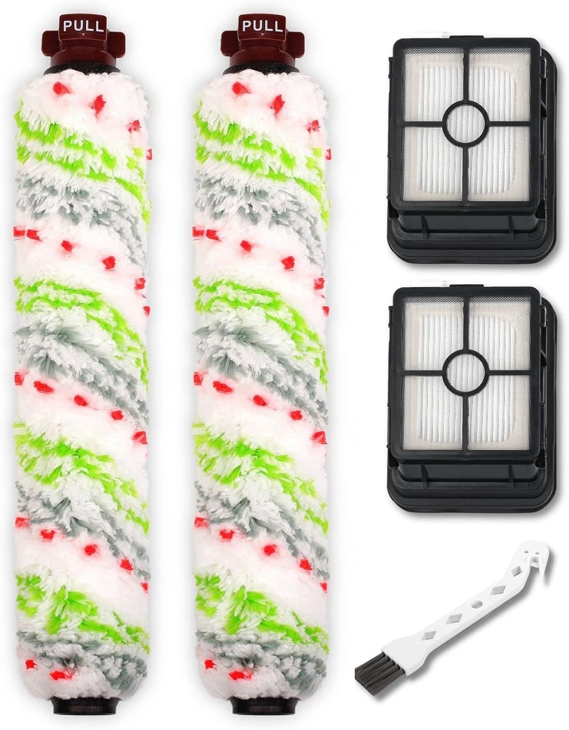 Replacements Part Compatible with BISSELL CrossWave Wet Dry Vacuum, CrossWave PET PRO and CrossWave Cordless Accessories (2 Multi-Surace Pet Brush Rolls+2 ilters) - Image 1