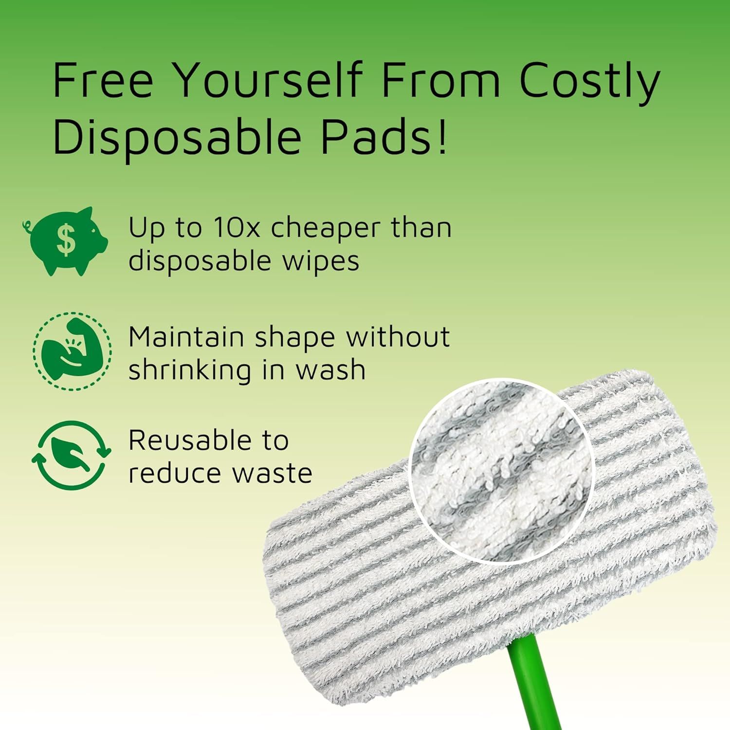 4 Pack o Reusable Mop Pad Compatible with Swier Sweeper, Heavy Duty Scrubby Microiber Mop Cover Multi-Surace Cleaning Wet Dry Reills - Image 4