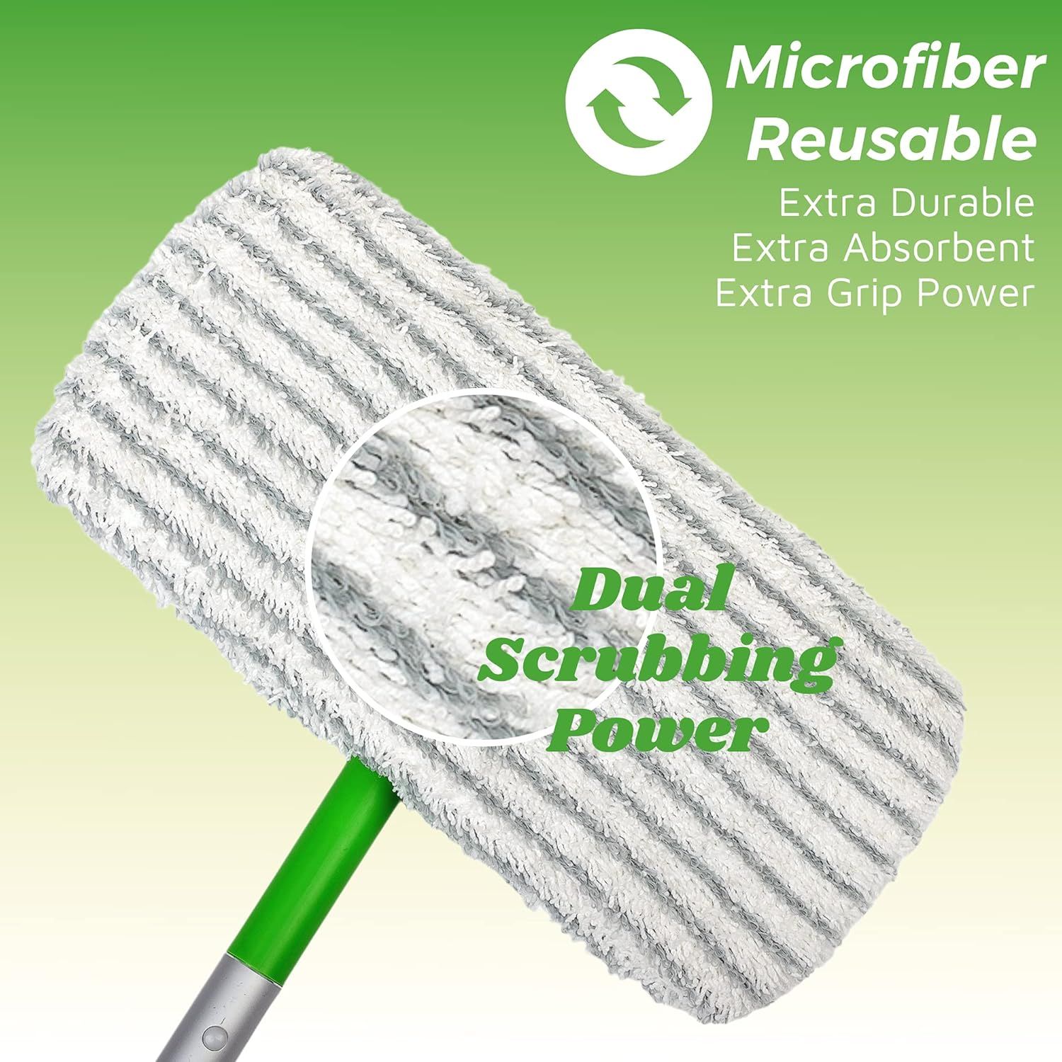 4 Pack o Reusable Mop Pad Compatible with Swier Sweeper, Heavy Duty Scrubby Microiber Mop Cover Multi-Surace Cleaning Wet Dry Reills - Image 7