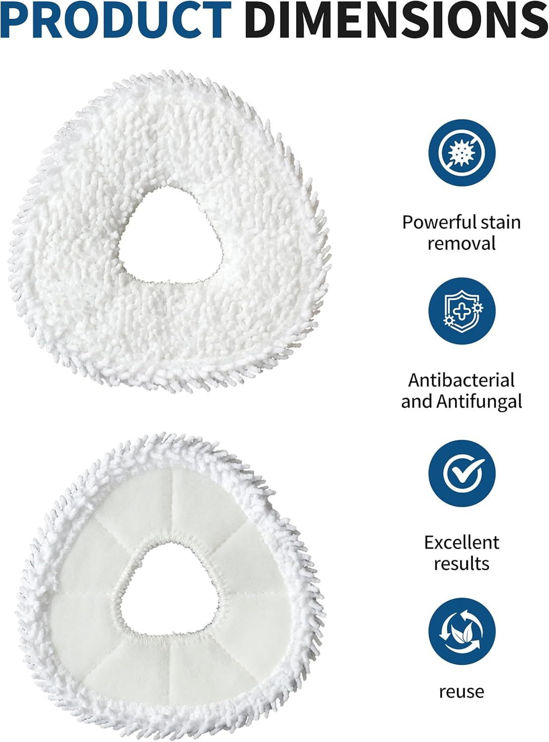 Robot Vacuum and Mop Pads 10 Pack or Narwal reo X Ultra/reo /reo Z Ultra/reo Z10/reo Pro/reo Z10 Ultra Robot Vacuum, High Absorbency Microiber Replacement Pads, Washable Robot Mop Pads White - Image 6